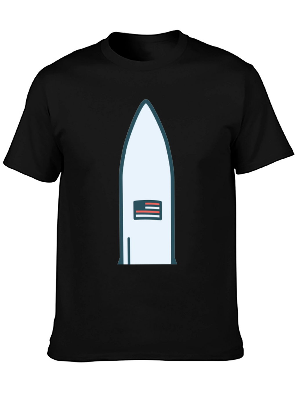 Rocket USA Flag Graphic Tee - Black