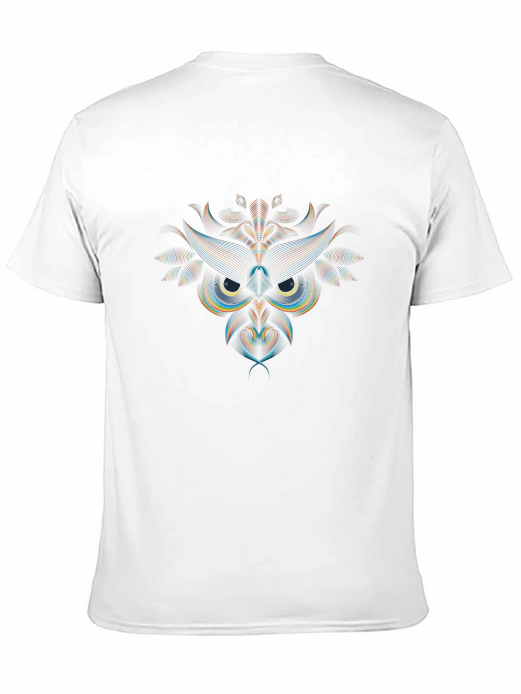 Geometric Owl Graphic Print Tee - Modern Art Shirt