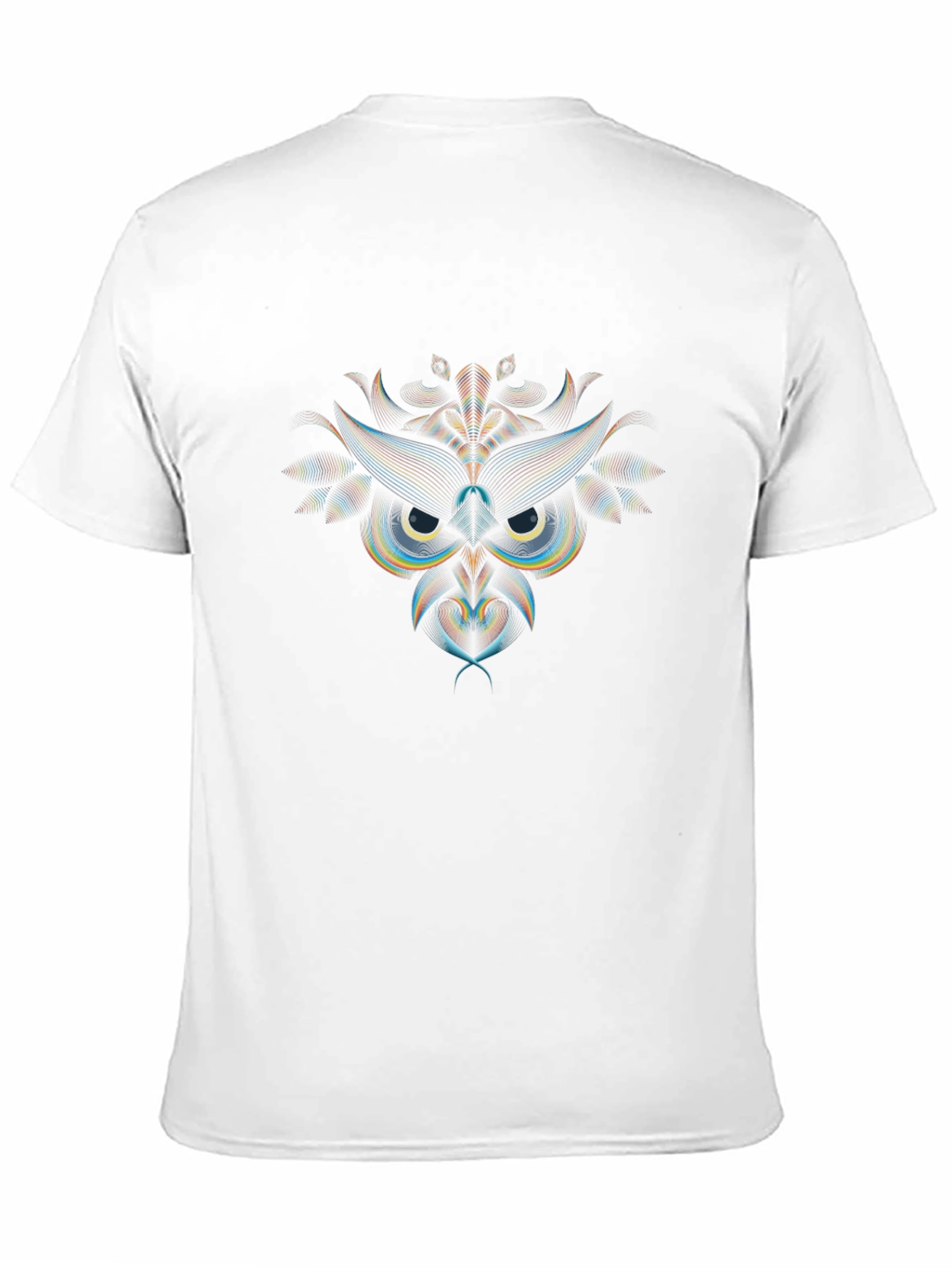 Geometric Owl Graphic Print Tee - Modern Art Shirt