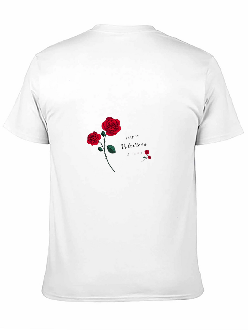 Valentines Day Roses Black T-shirt