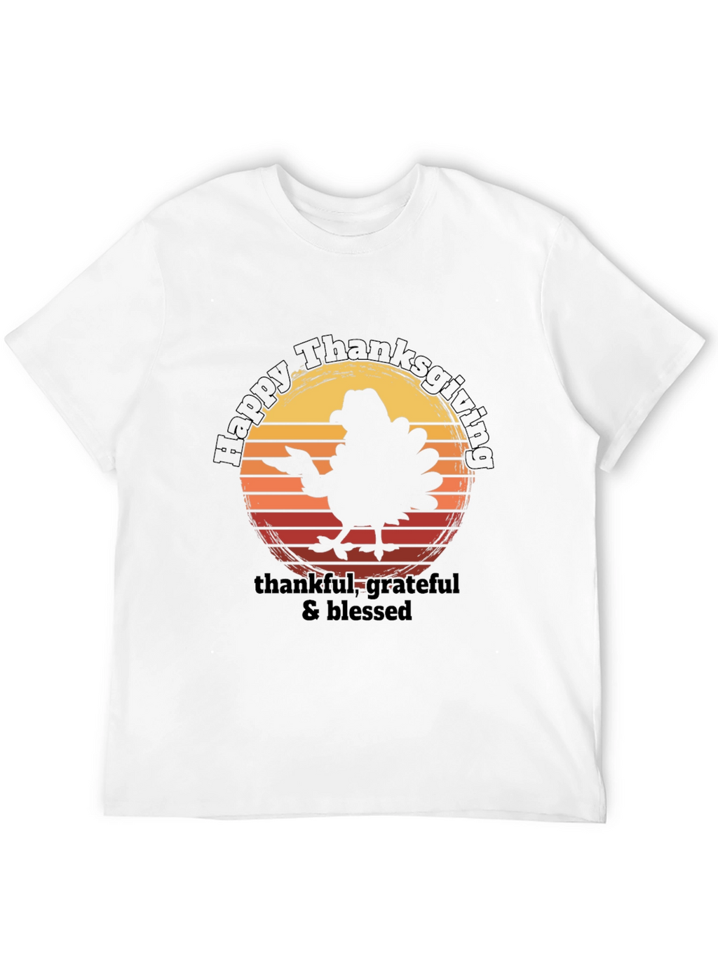 Happy Thanksgiving Turkey Graphic T-Shirt