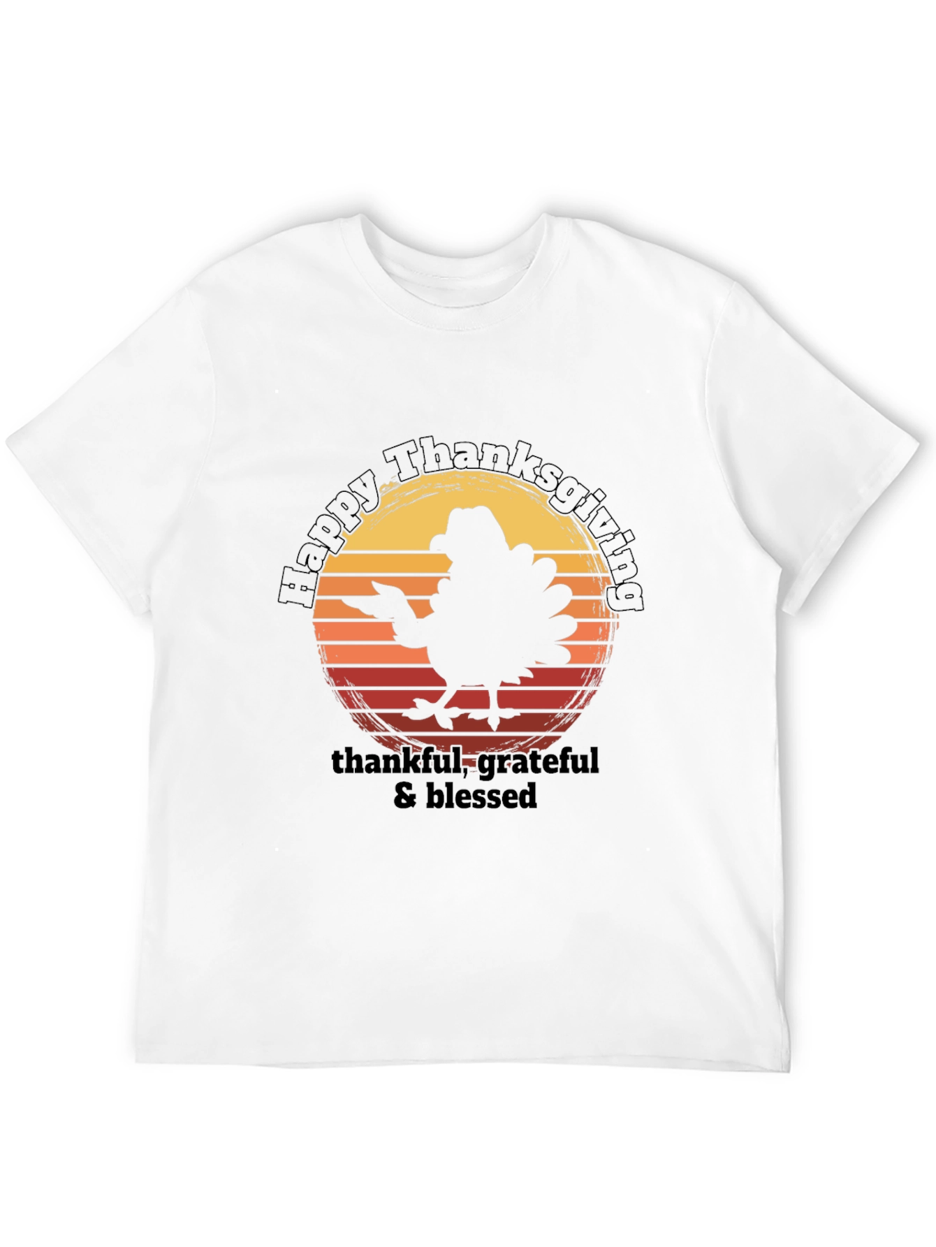 Happy Thanksgiving Turkey Graphic T-Shirt