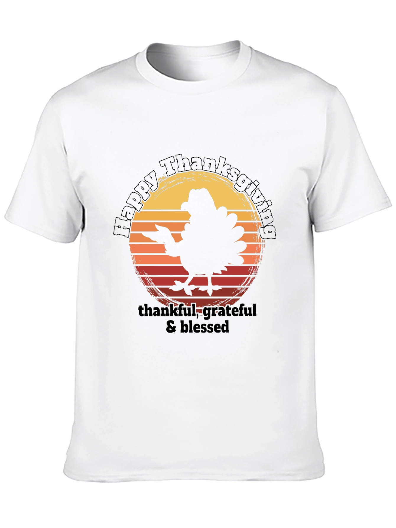 Happy Thanksgiving Turkey Graphic T-Shirt