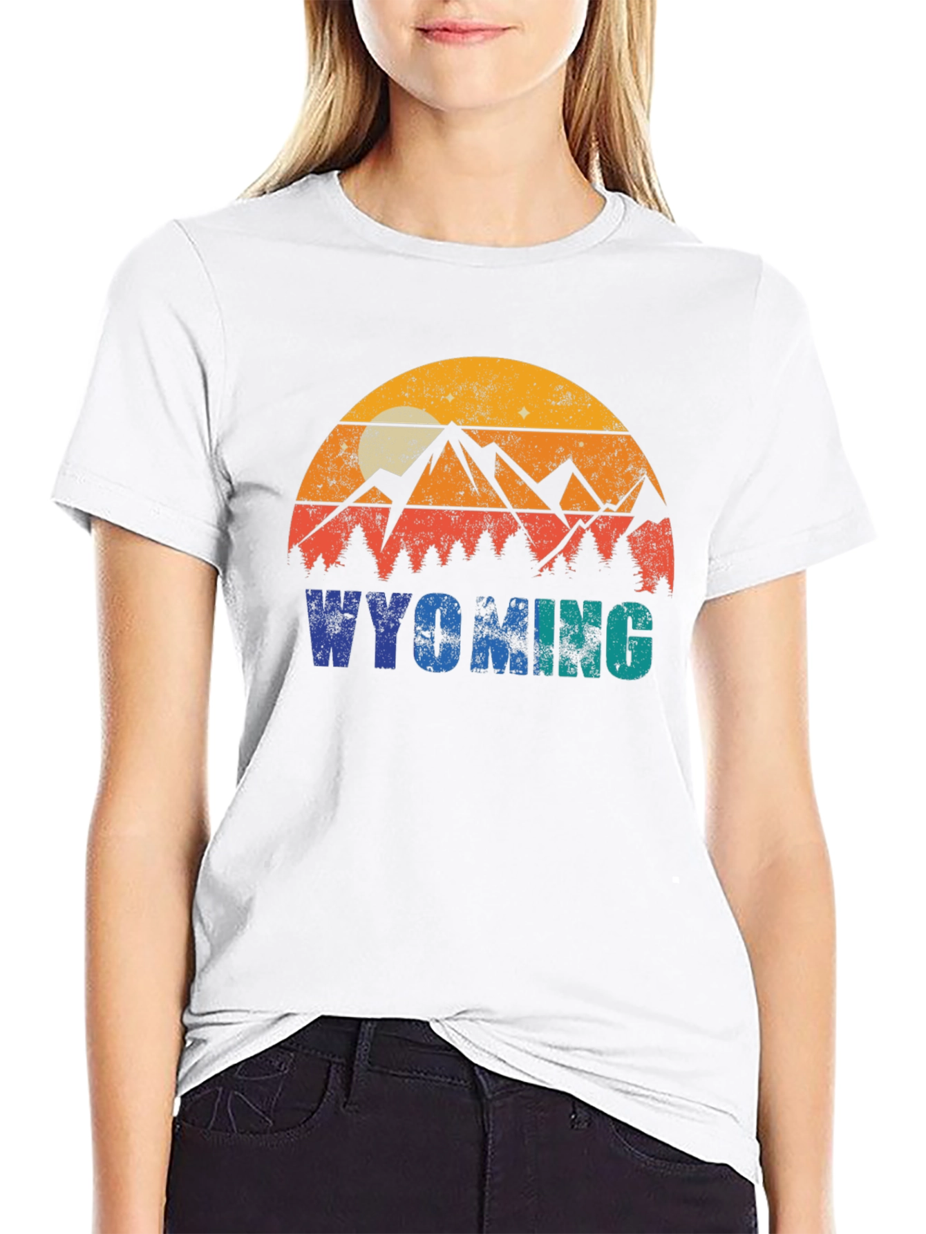 Wyoming Mountains Graphic T-Shirt