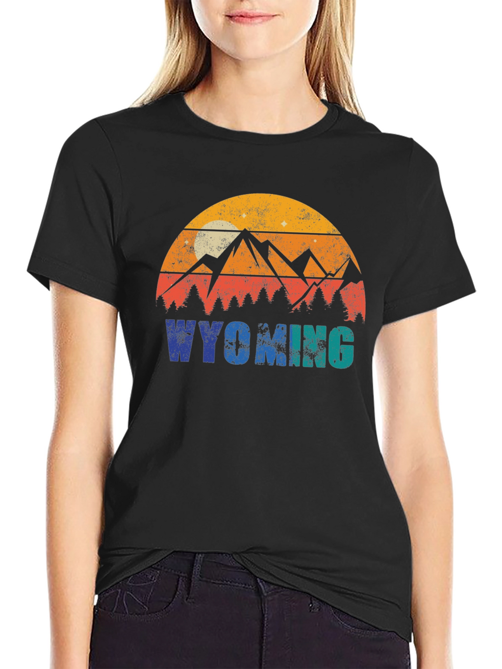 Wyoming Mountains Graphic T-Shirt