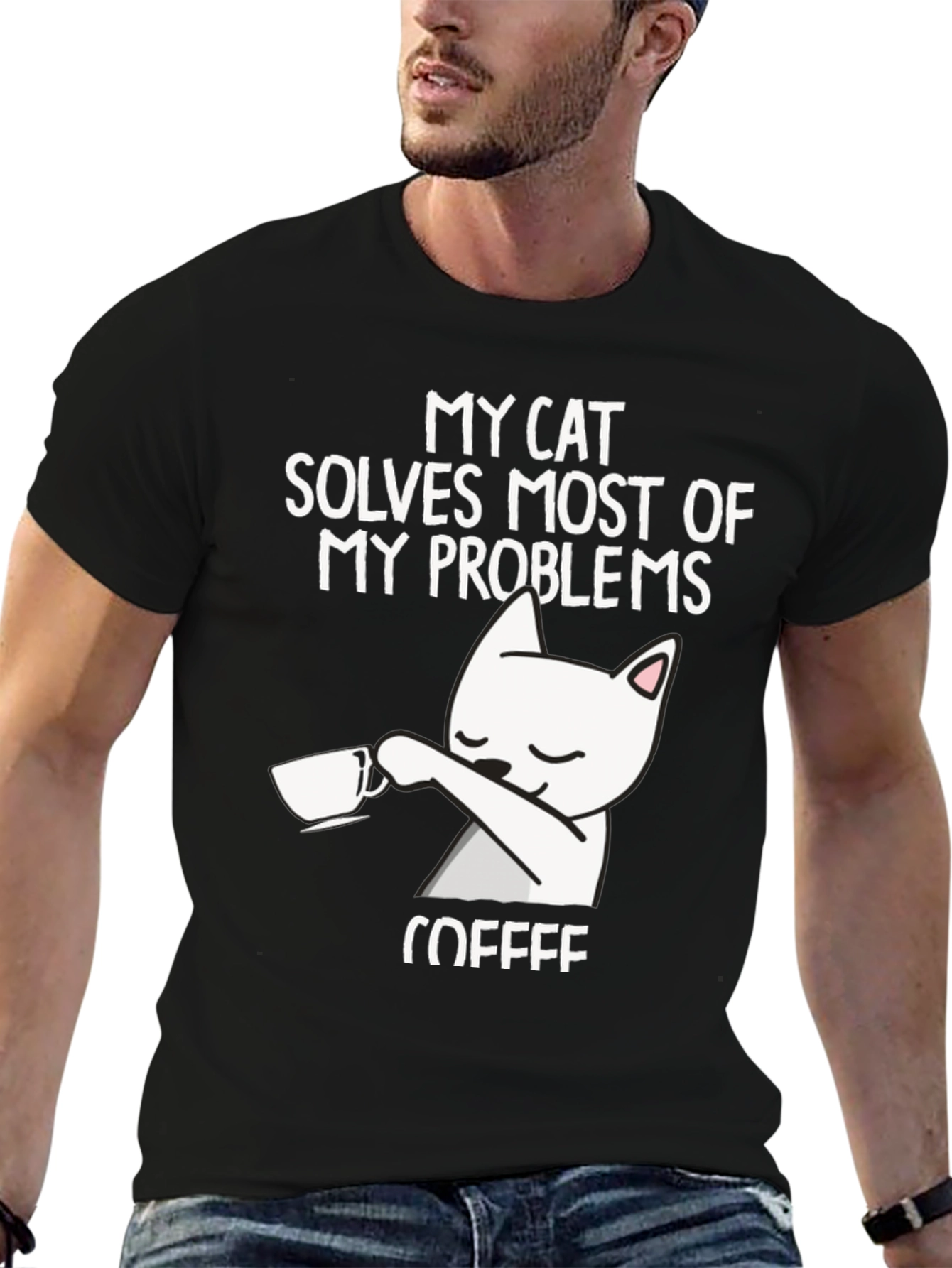 My Cat Solves Most Problems T-Shirt