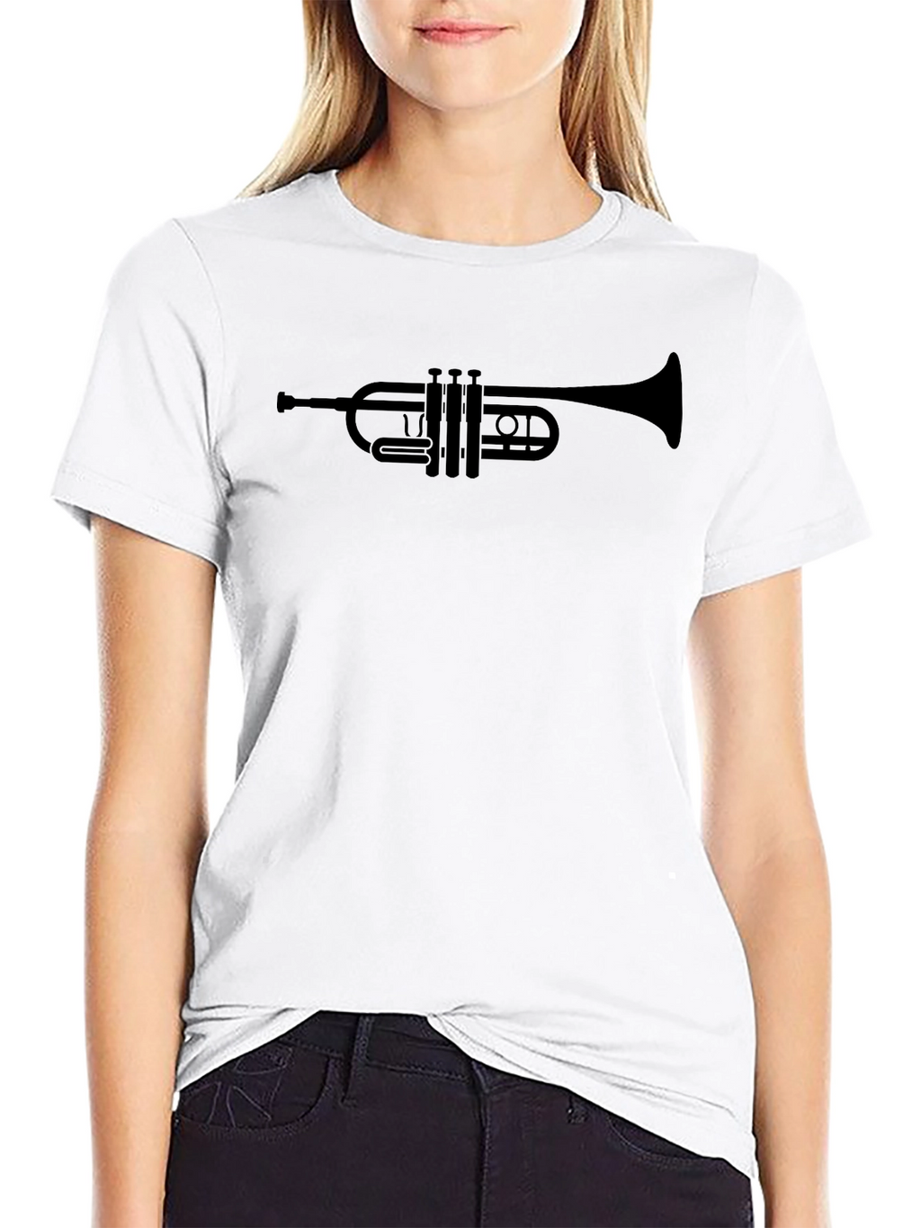 Trumpet Graphic T-Shirt - Black