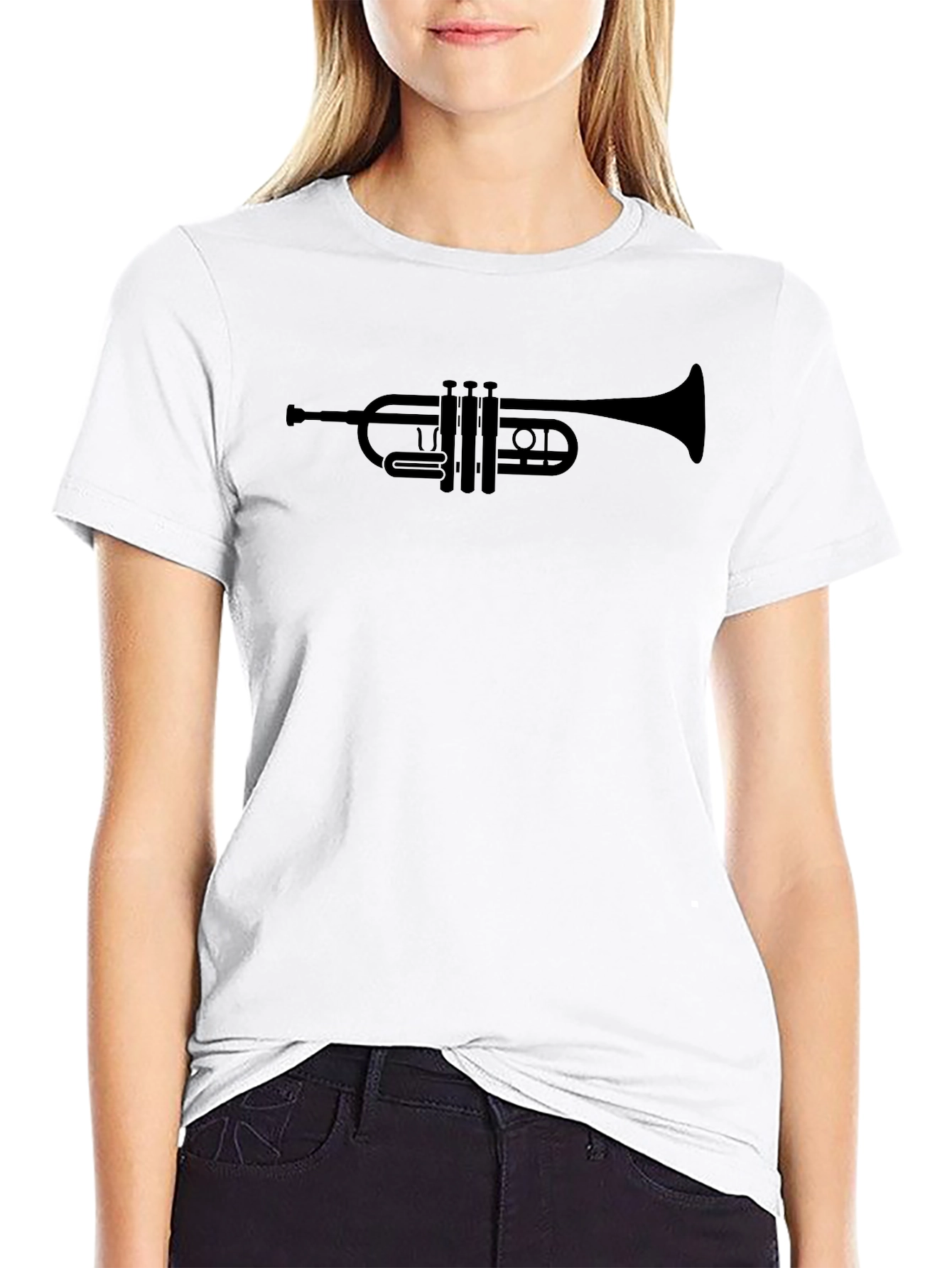 Trumpet Graphic T-Shirt - Black