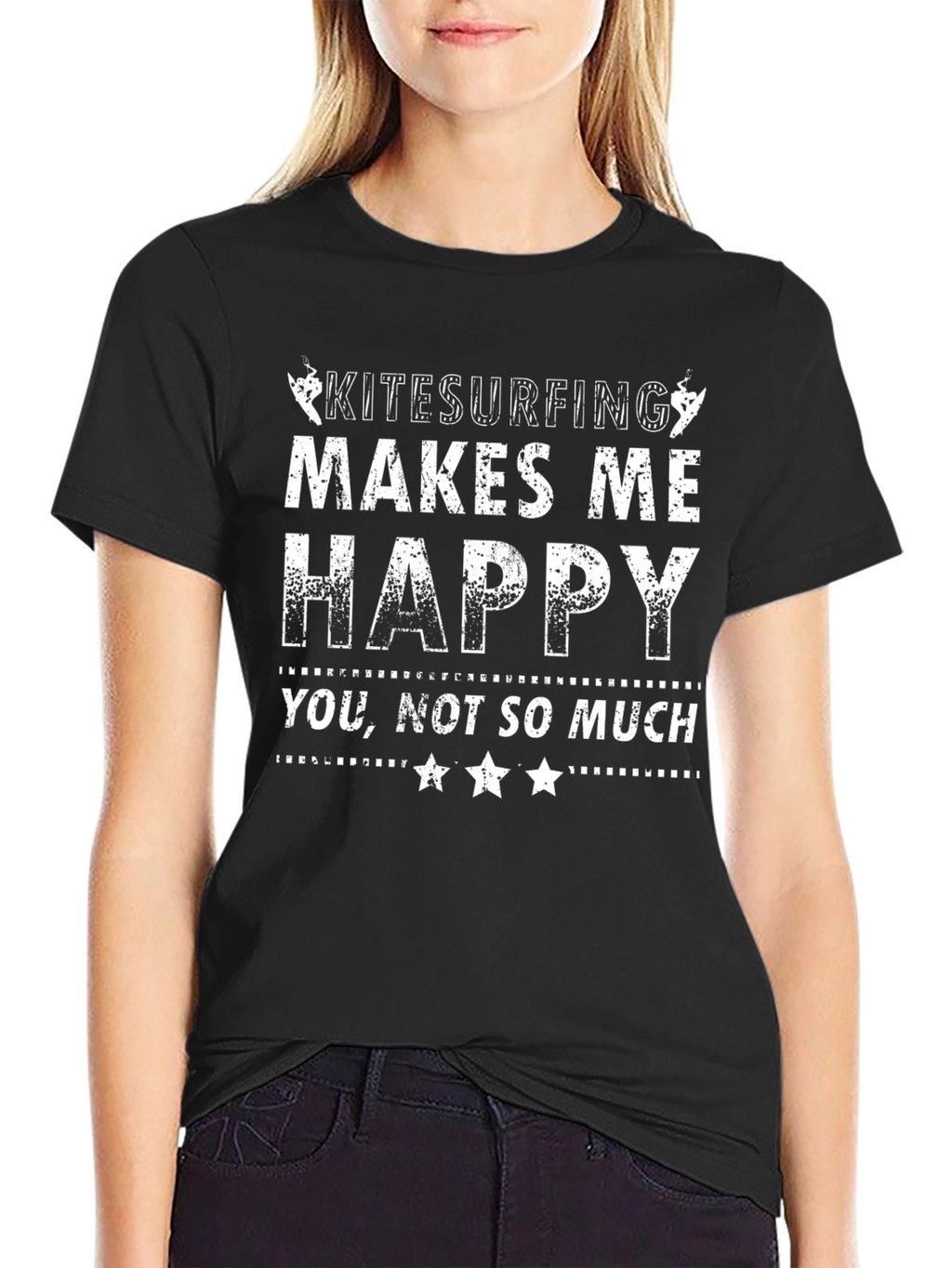 Kitesurfing Makes Me Happy Graphic T-Shirt