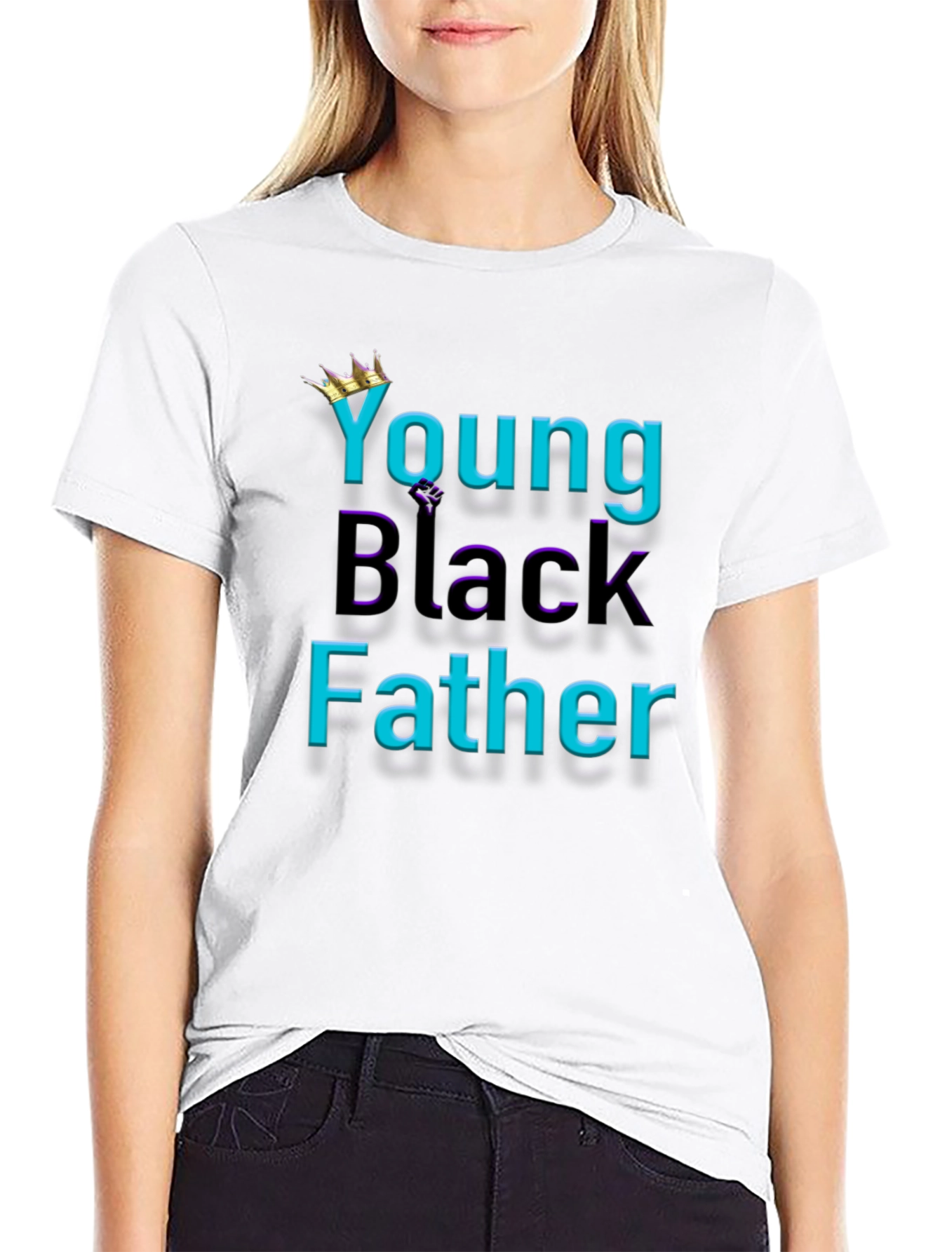 Young Black Father Graphic Tee