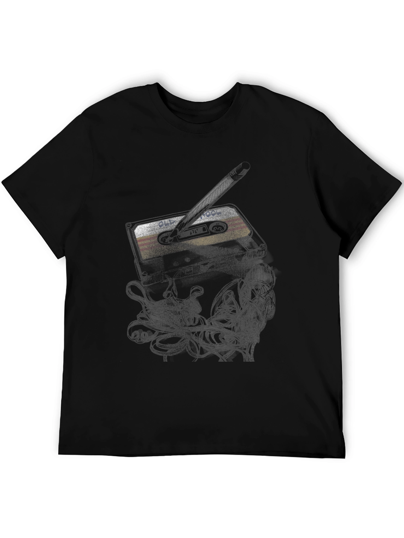 Old School Mix Tape Graphic Tee - Black