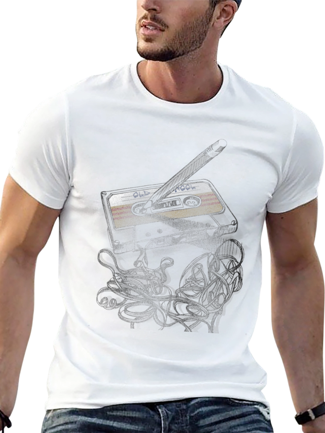 Old School Mix Tape Graphic Tee - Black