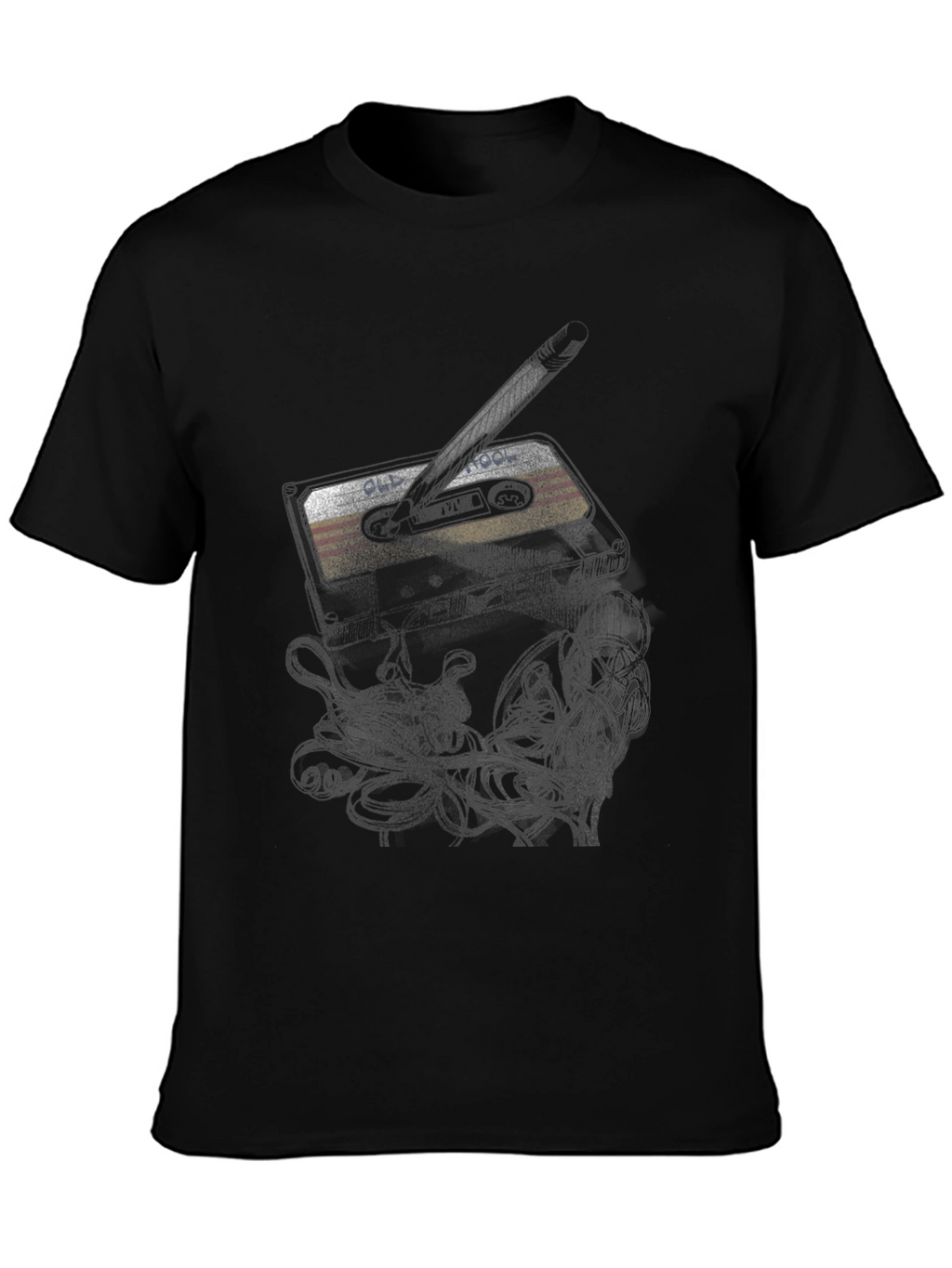 Old School Mix Tape Graphic Tee - Black