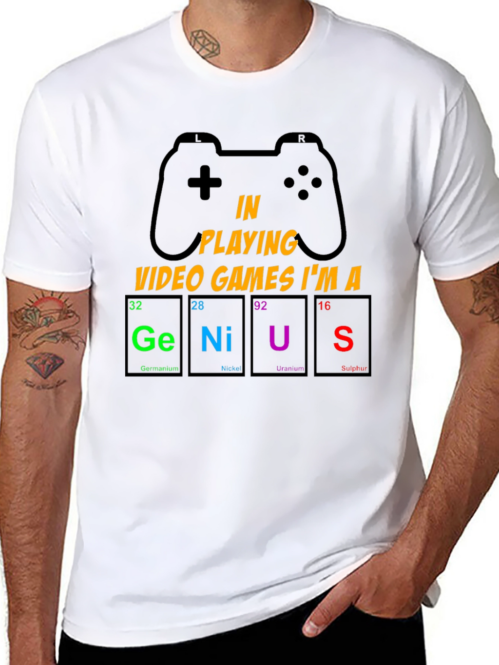 Gamer Genius T-Shirt: Periodic Table Design