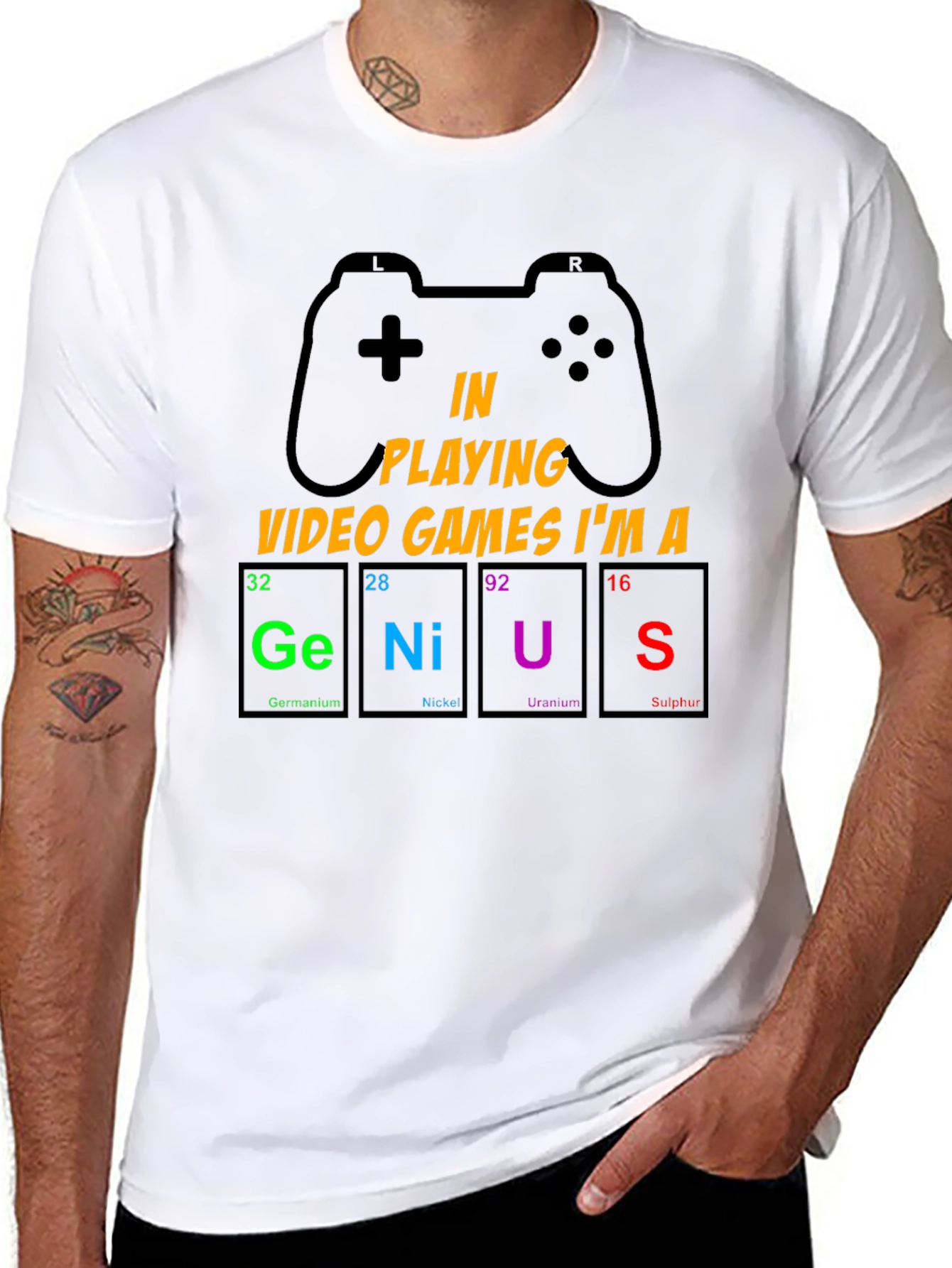 Gamer Genius T-Shirt: Periodic Table Design