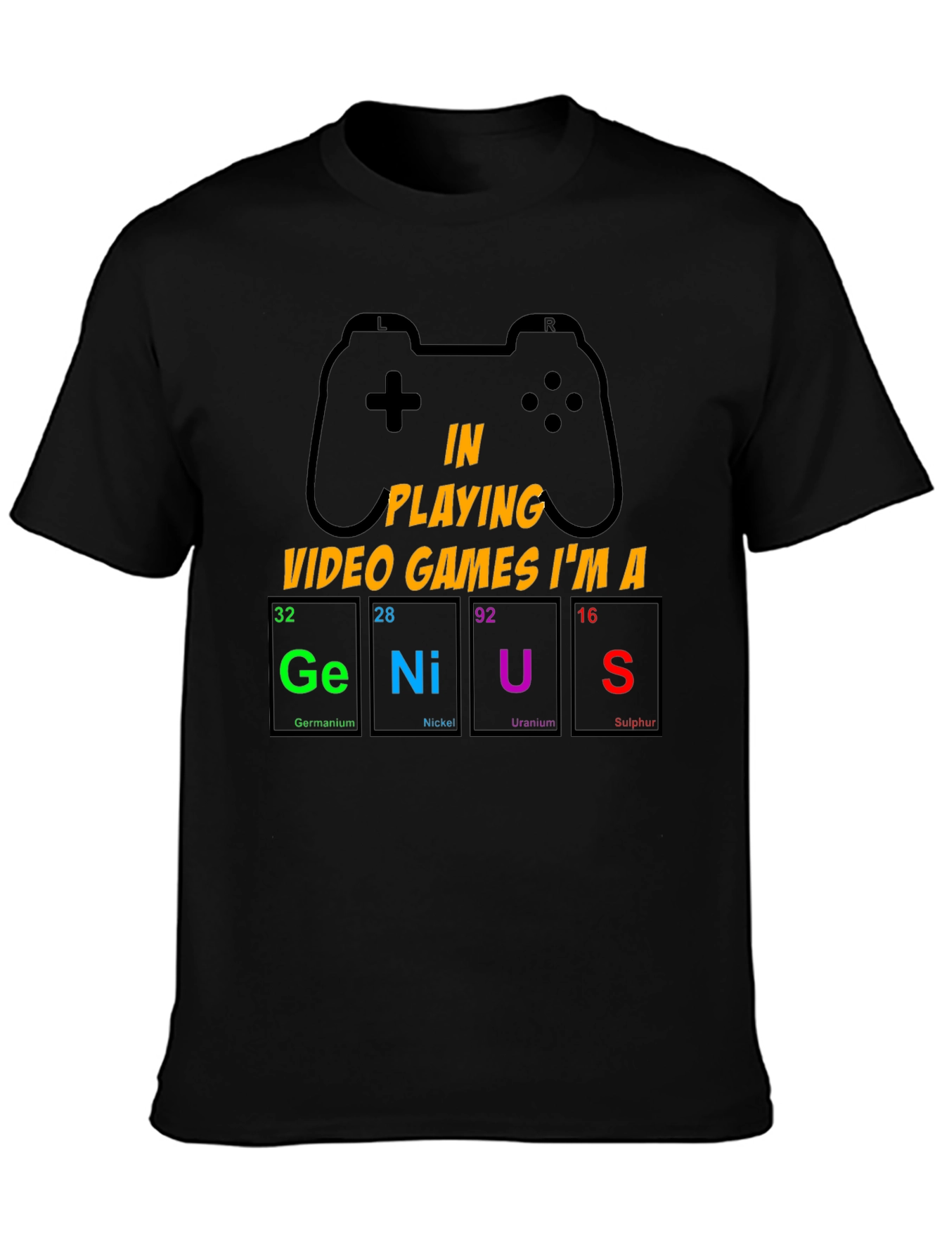 Gamer Genius T-Shirt: Periodic Table Design