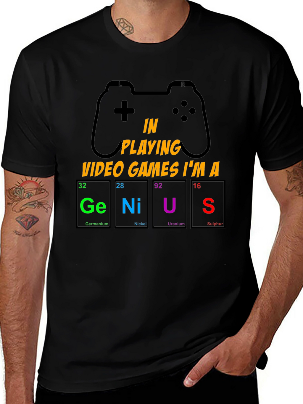 Gamer Genius T-Shirt: Periodic Table Design