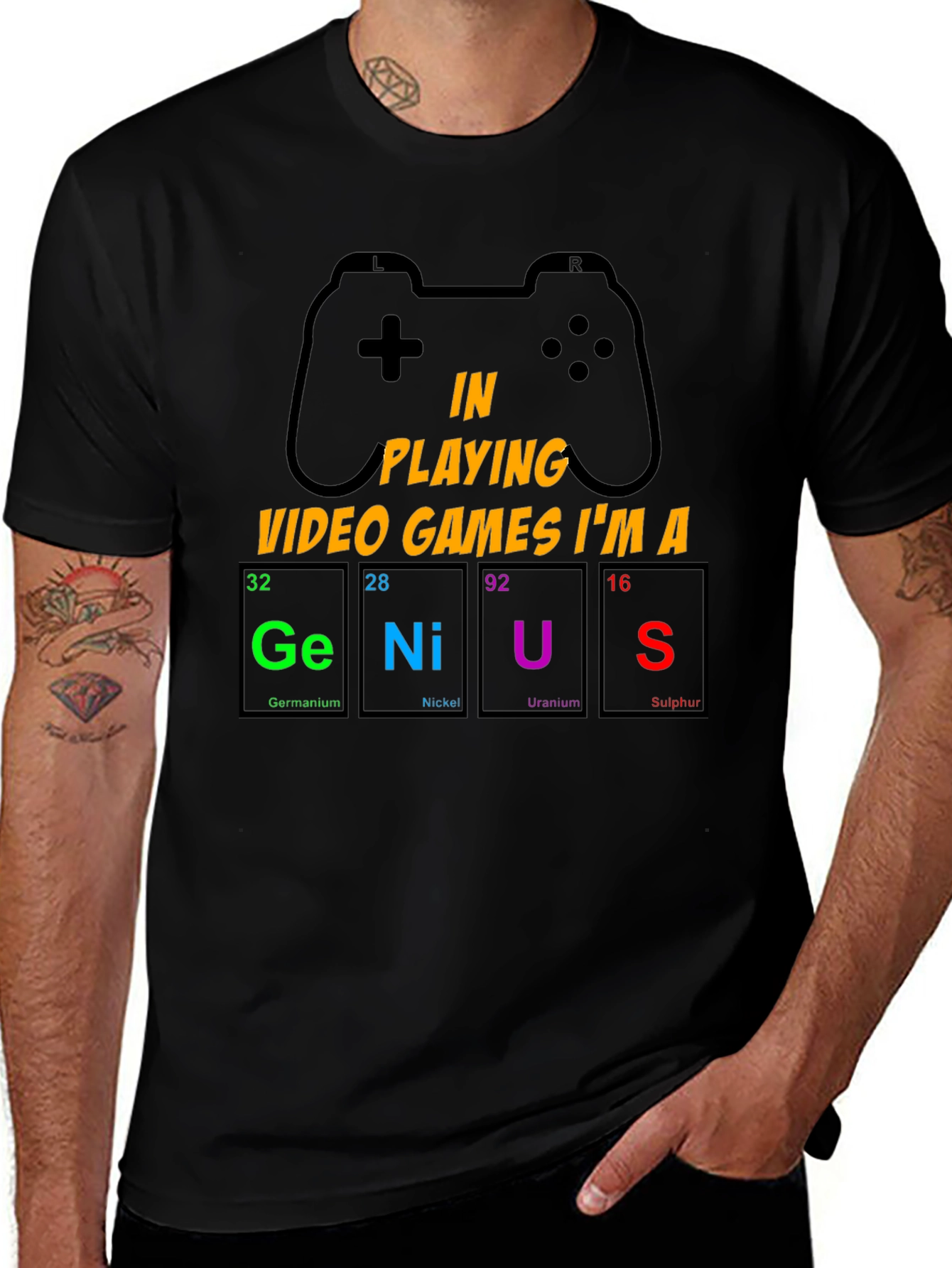 Gamer Genius T-Shirt: Periodic Table Design
