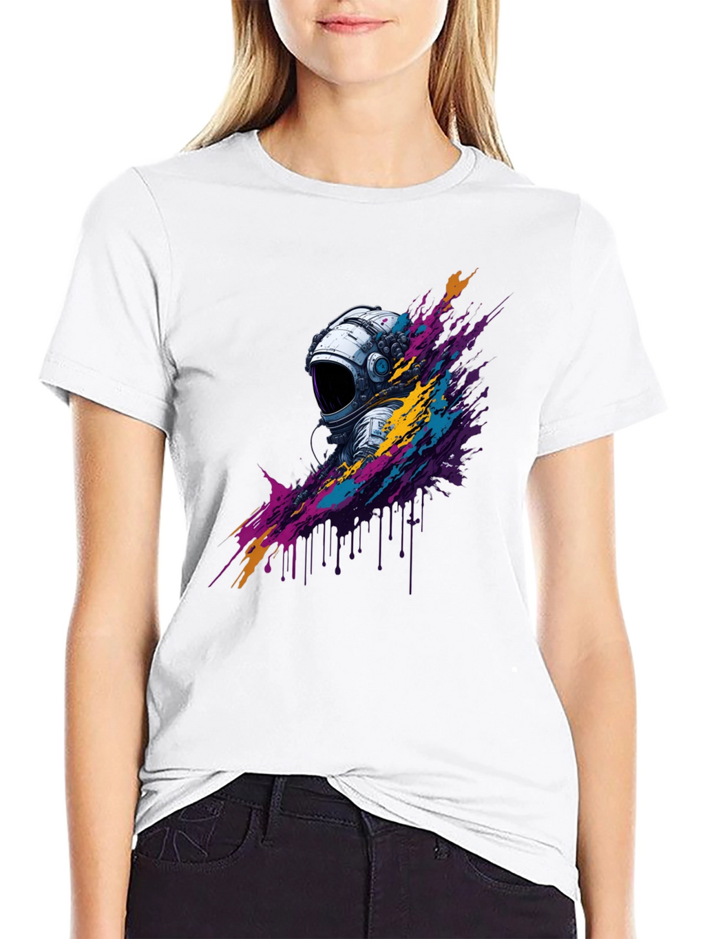 Astronaut Splash Graphic T-Shirt - Unique Design