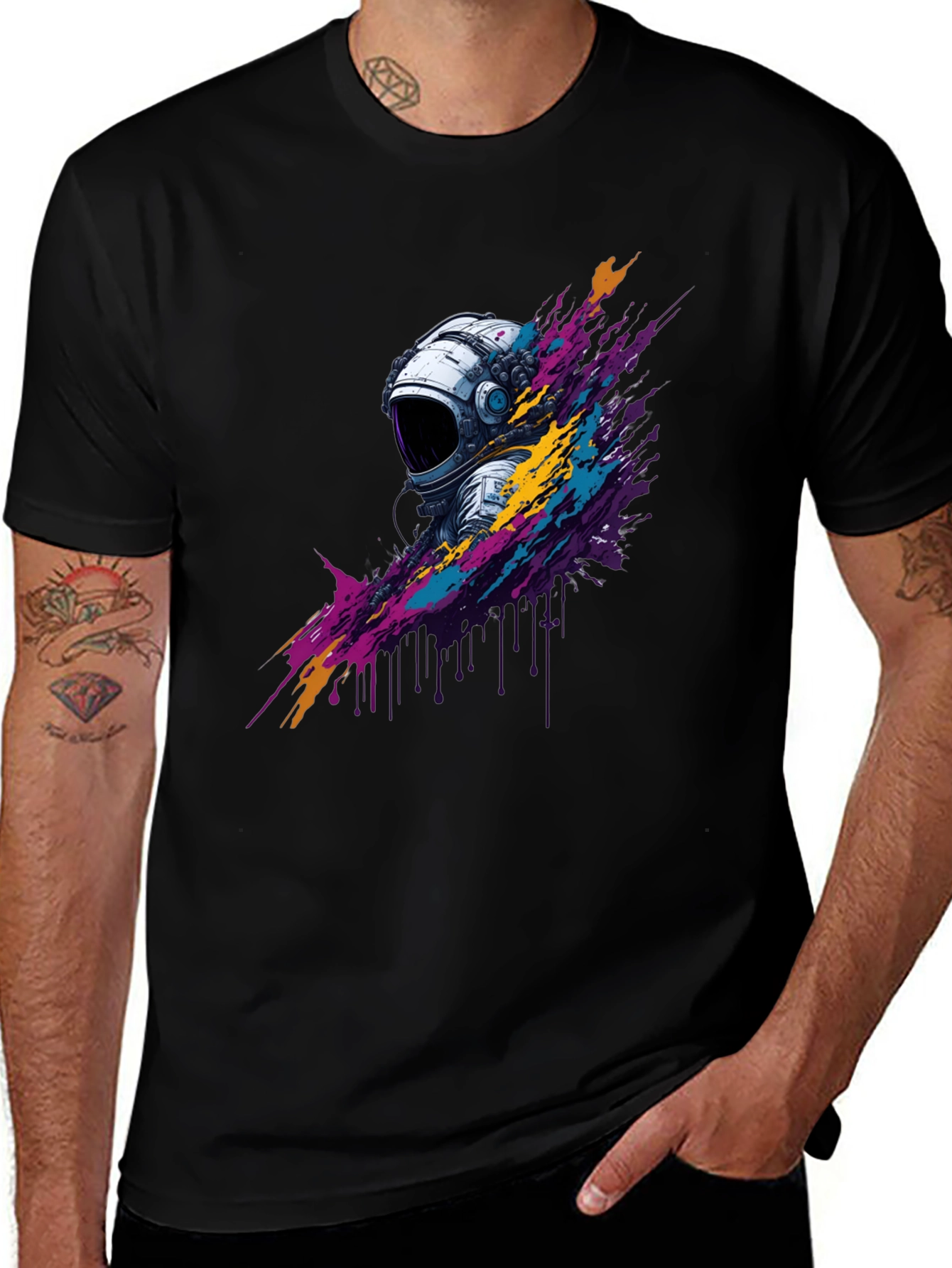 Astronaut Splash Graphic T-Shirt - Unique Design