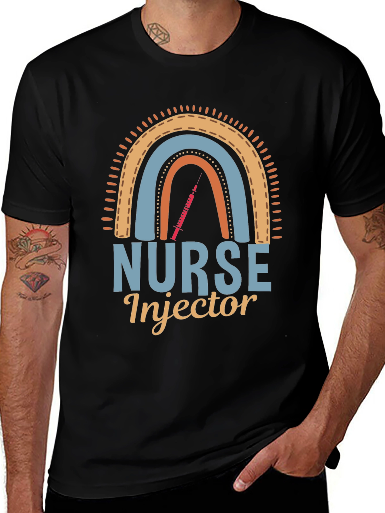 Nurse Injector Rainbow Graphic Tee