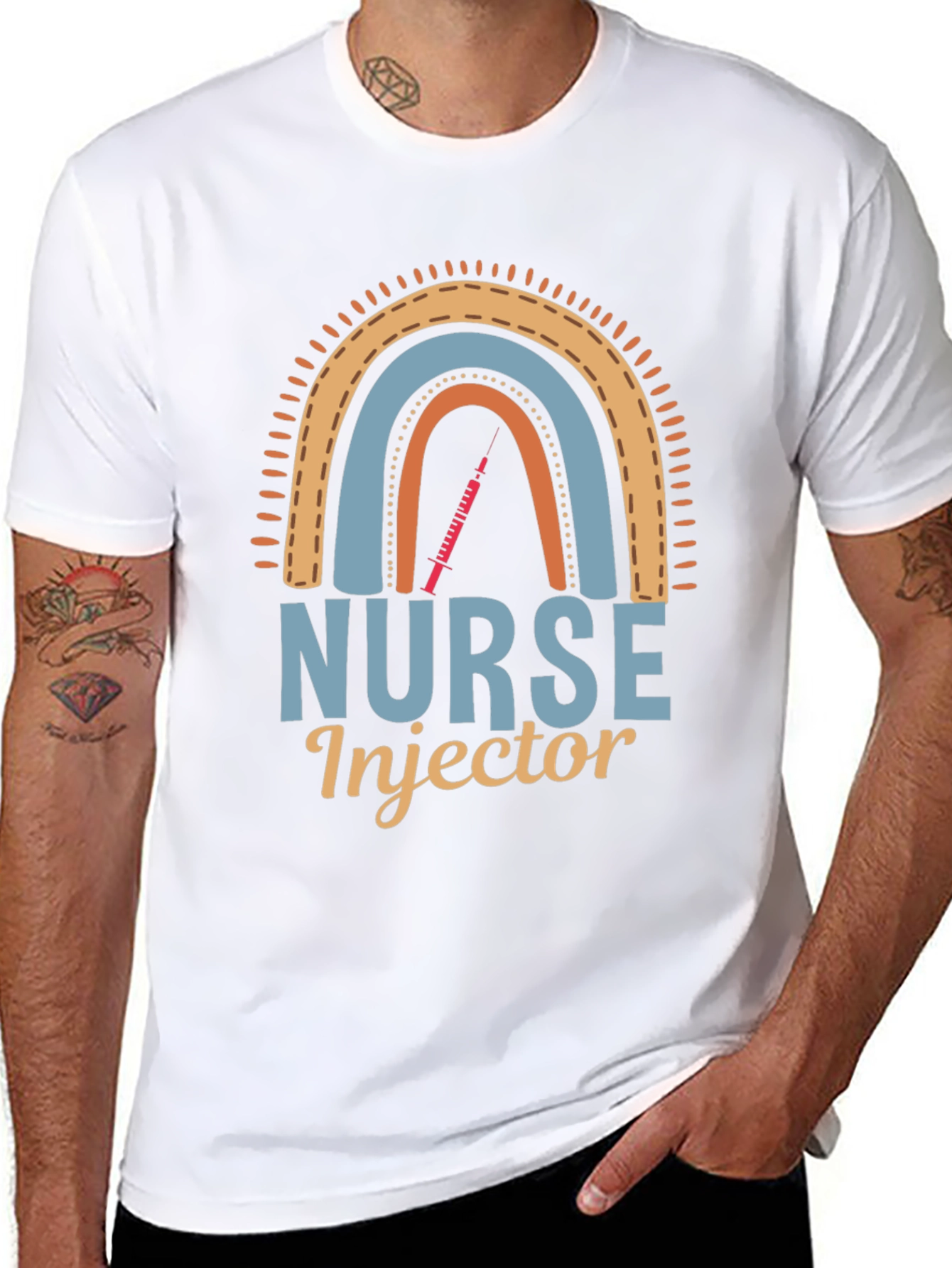 Nurse Injector Rainbow Graphic Tee