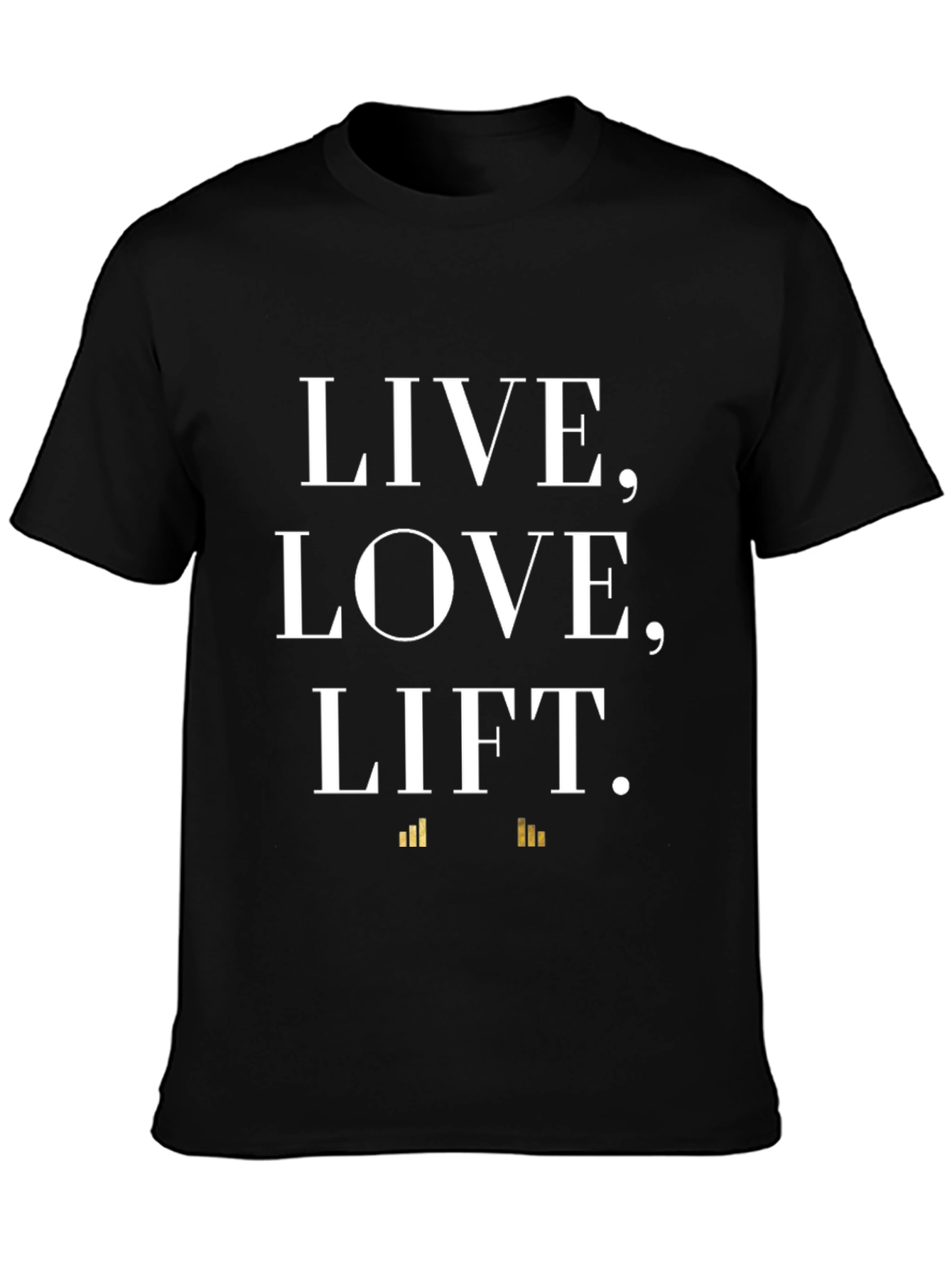 Live Love Lift Graphic Tee - Black Cotton Shirt