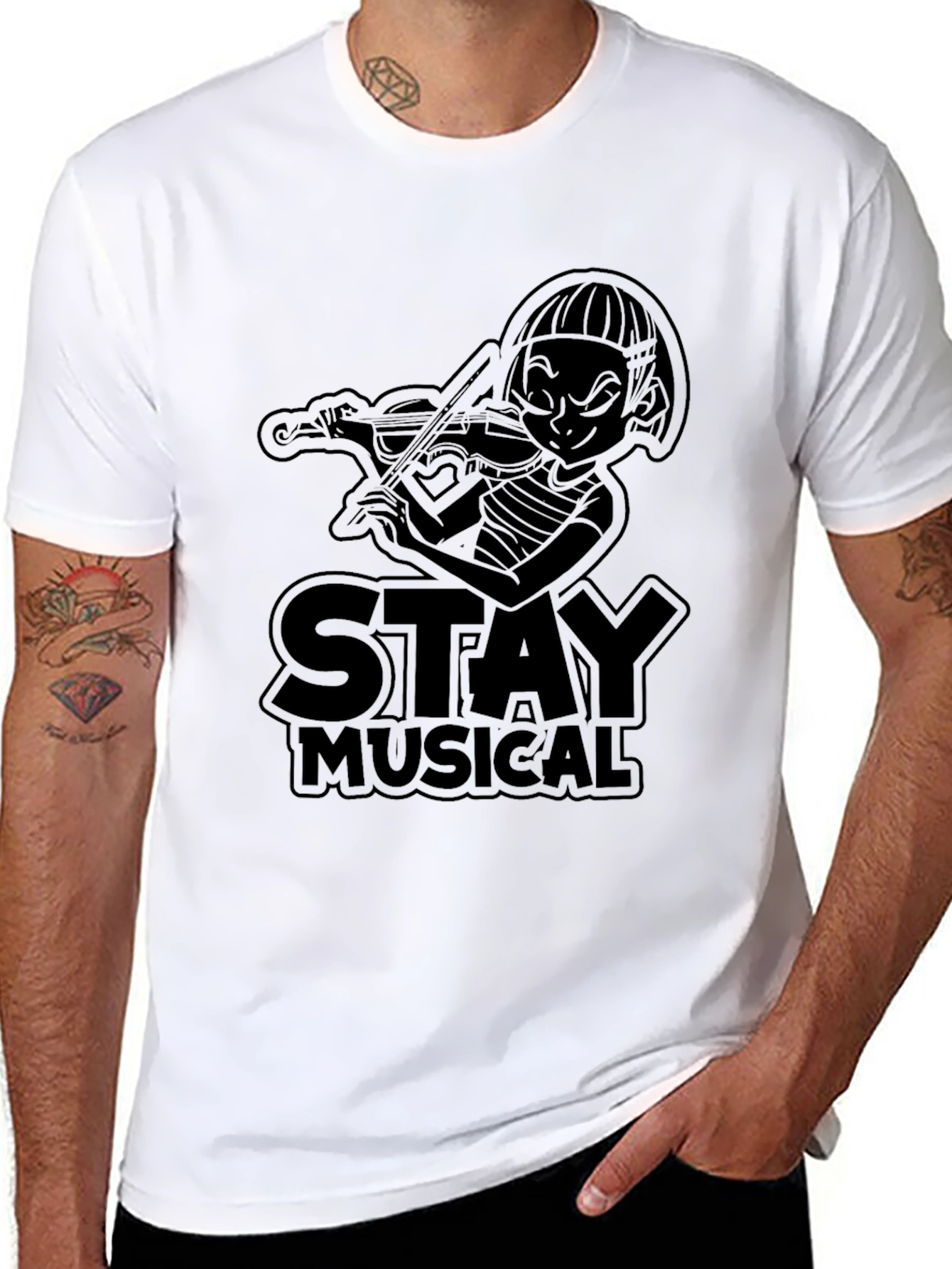 Stay Musical Black Graphic Tee