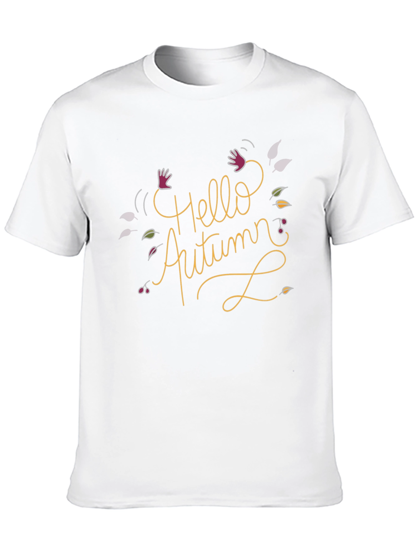 Hello Autumn Black Graphic Tee