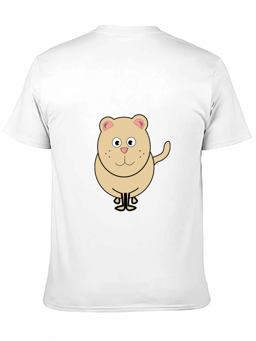 Funny Cartoon Bear Graphic Black T-Shirt