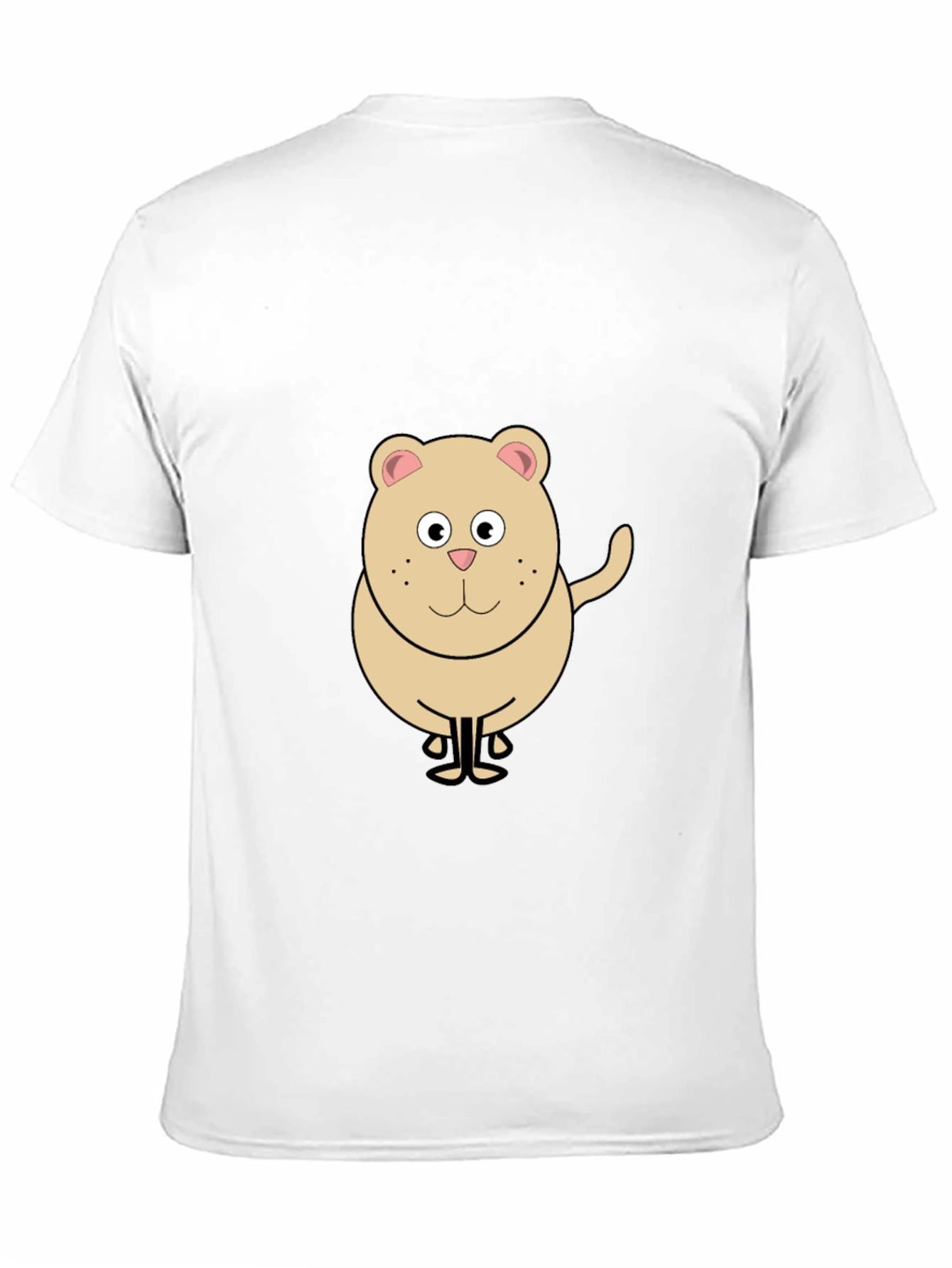 Funny Cartoon Bear Graphic Black T-Shirt