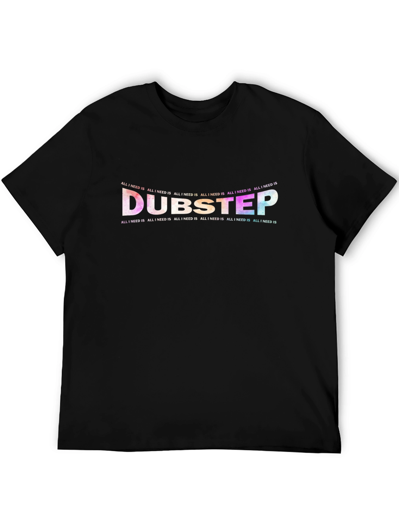 Dubstep Graphic Print Black T-Shirt