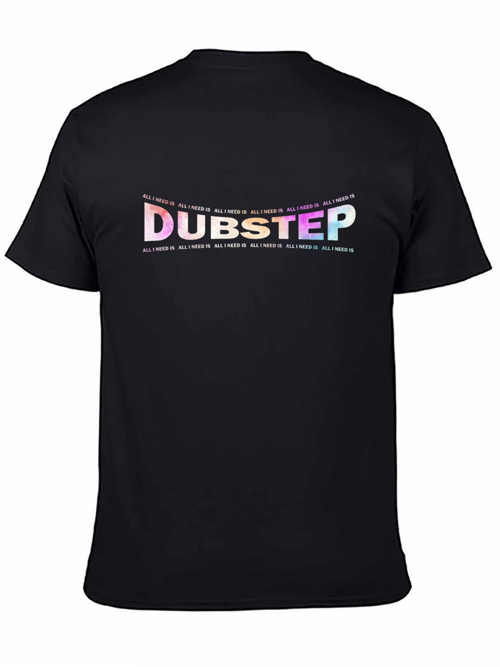 Dubstep Graphic Print Black T-Shirt