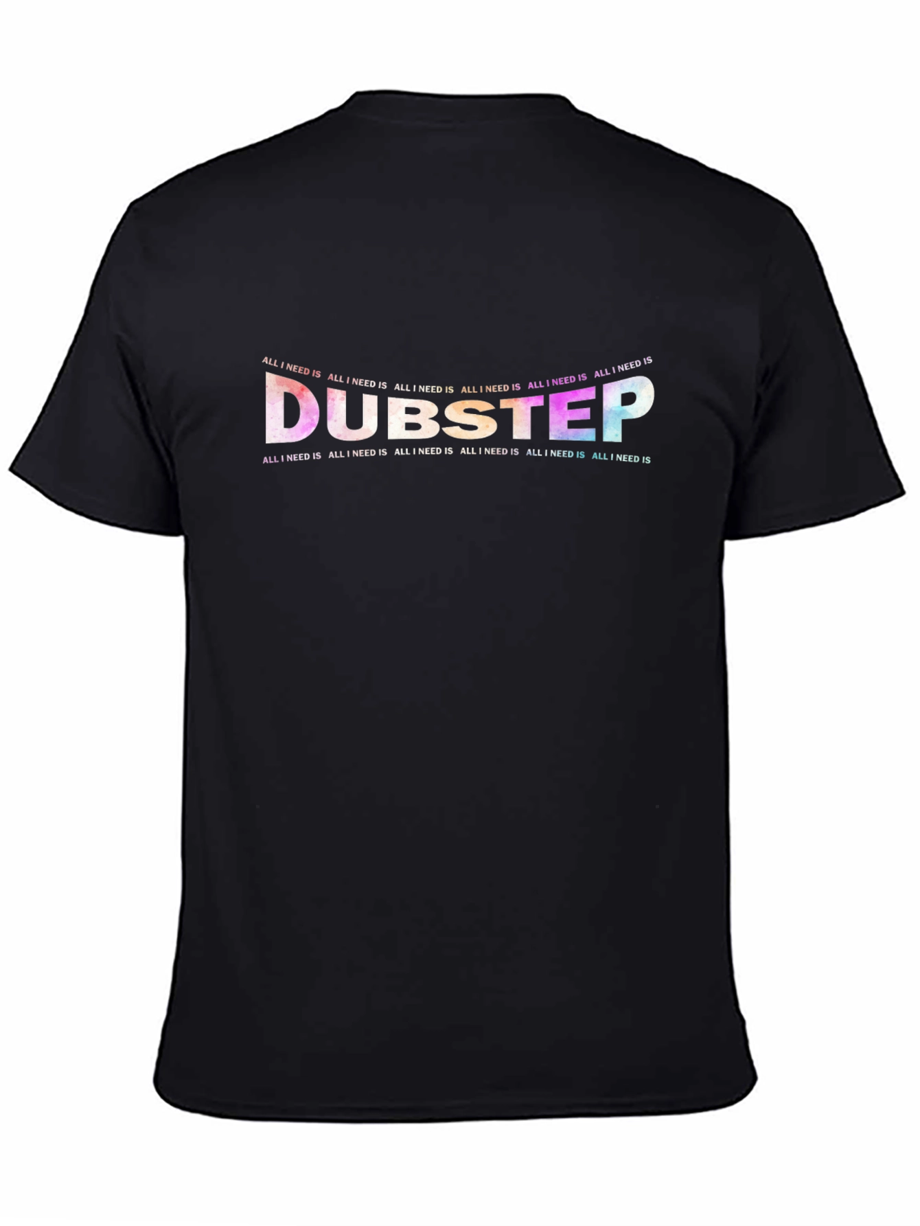 Dubstep Graphic Print Black T-Shirt