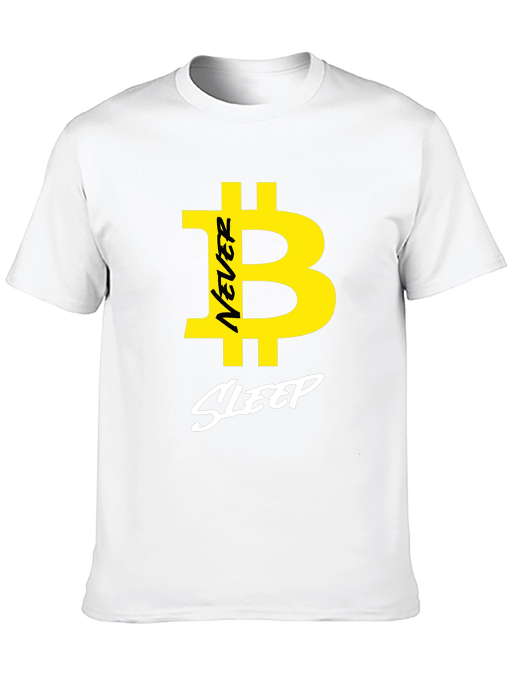Never Sleep Bitcoin Graphic T-Shirt