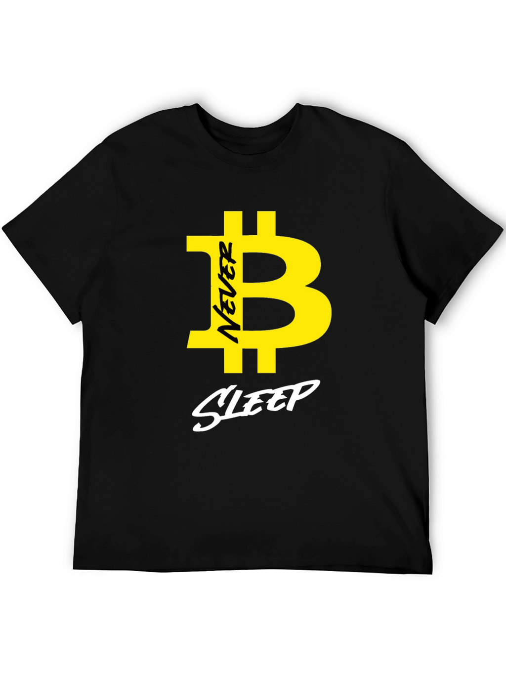 Never Sleep Bitcoin Graphic T-Shirt