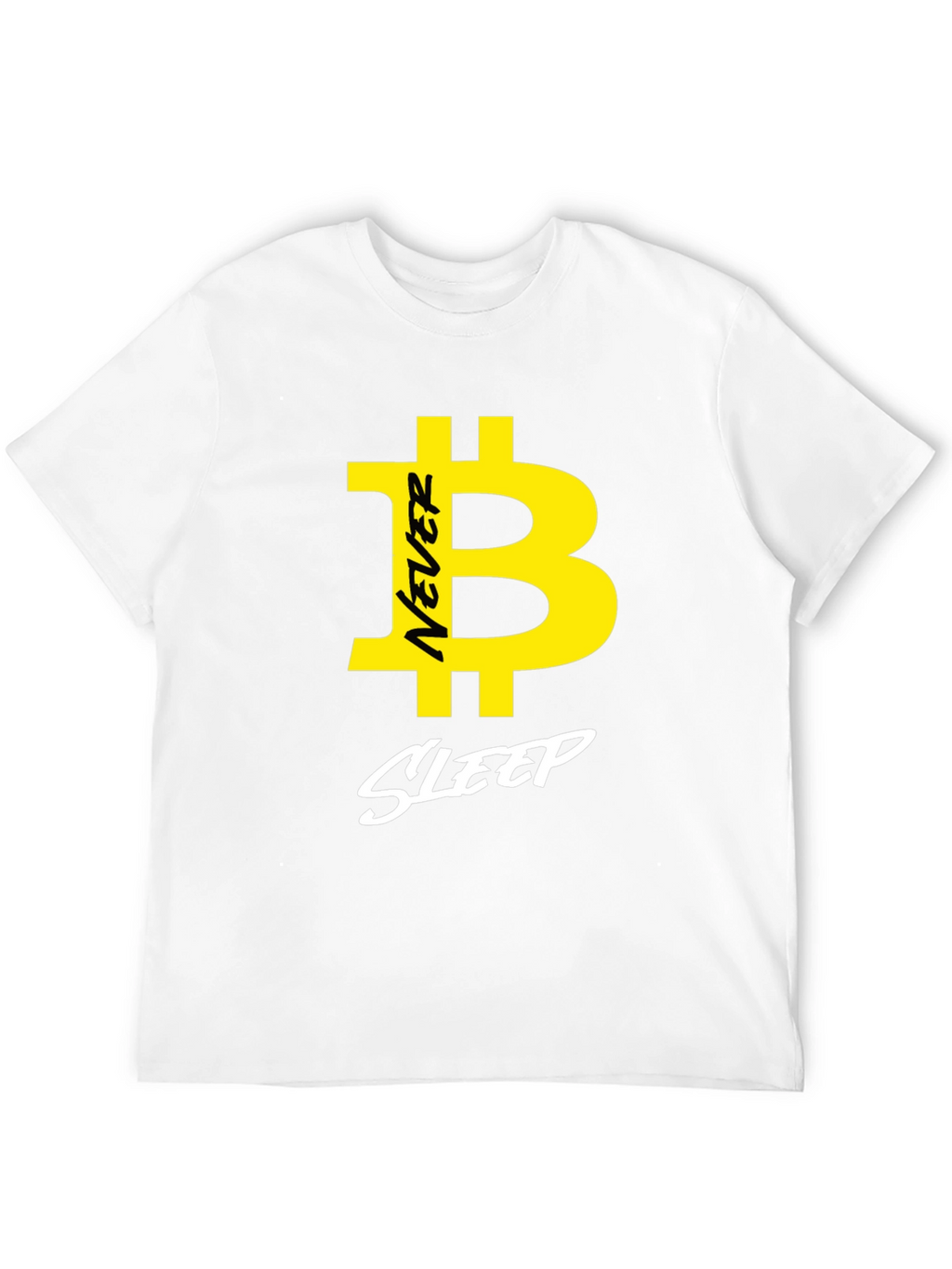 Never Sleep Bitcoin Graphic T-Shirt