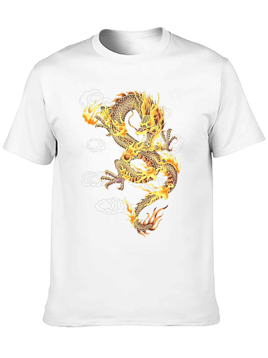 Fiery Dragon Graphic T-Shirt - Unisex Black Tee