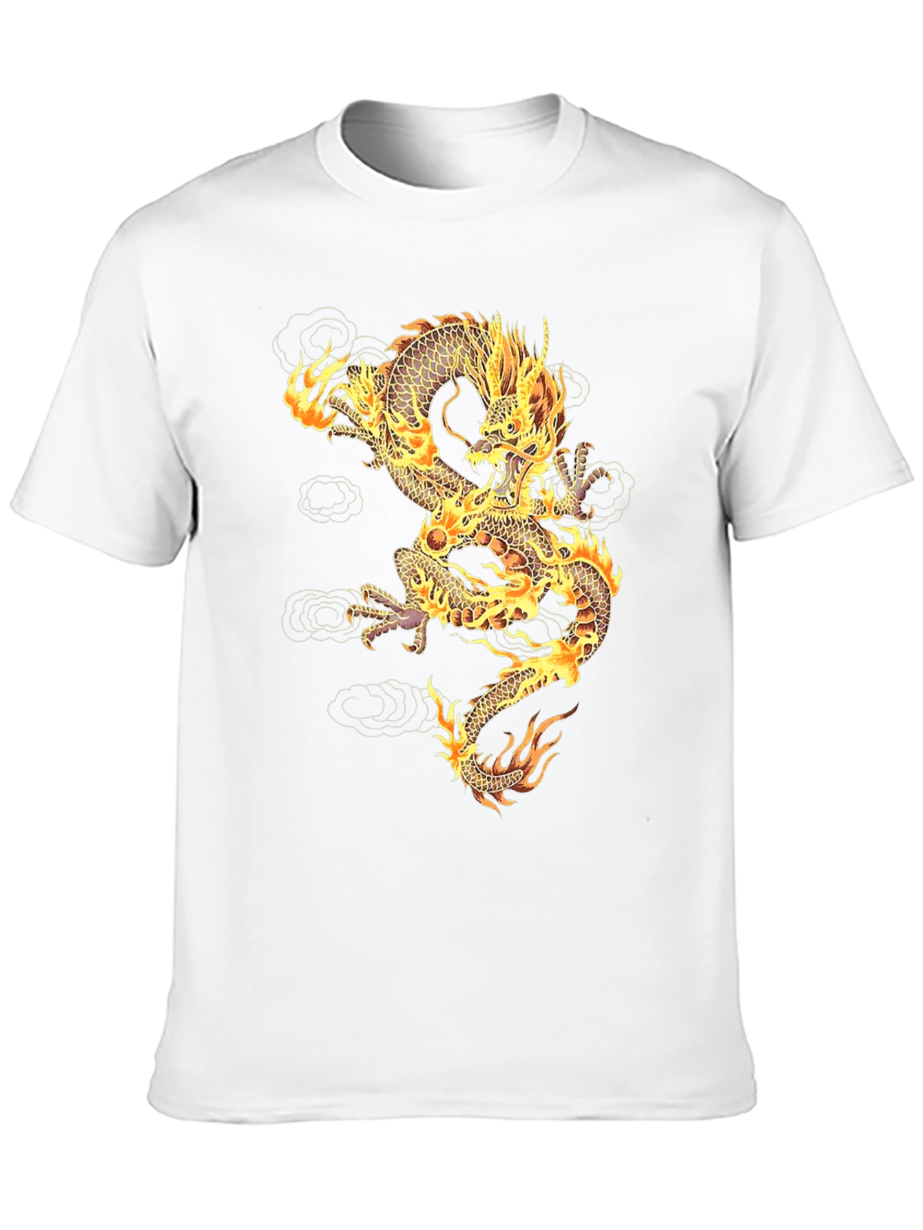 Fiery Dragon Graphic T-Shirt - Unisex Black Tee