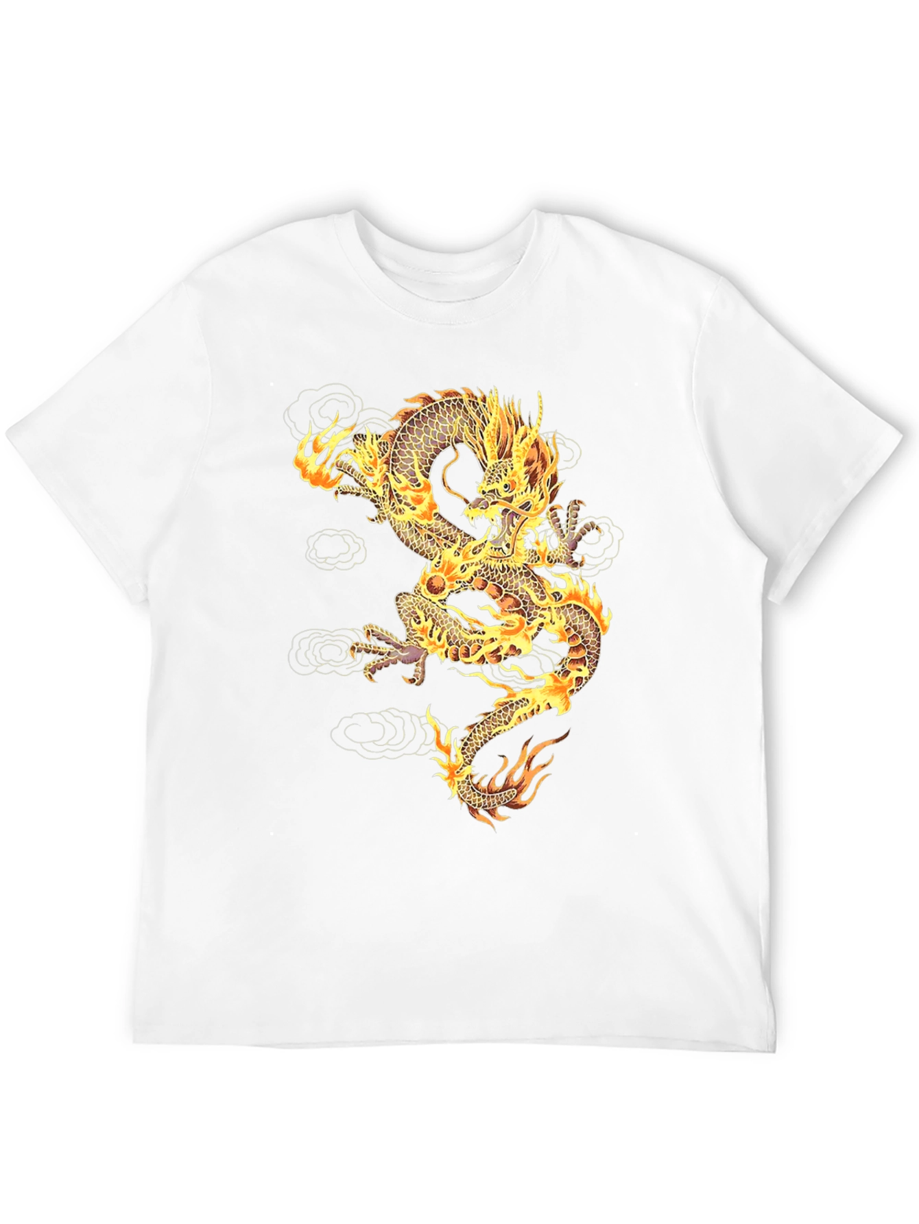 Fiery Dragon Graphic T-Shirt - Unisex Black Tee
