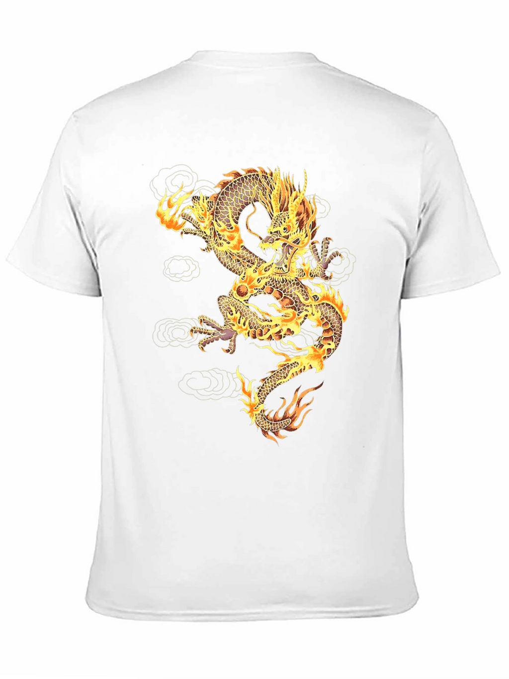 Fiery Dragon Graphic T-Shirt - Unisex Black Tee