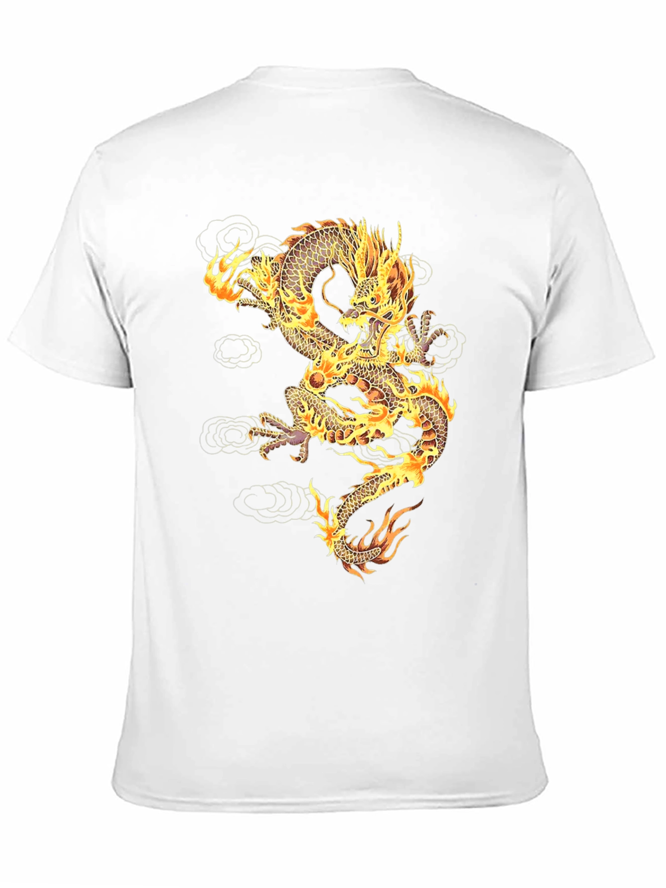 Fiery Dragon Graphic T-Shirt - Unisex Black Tee