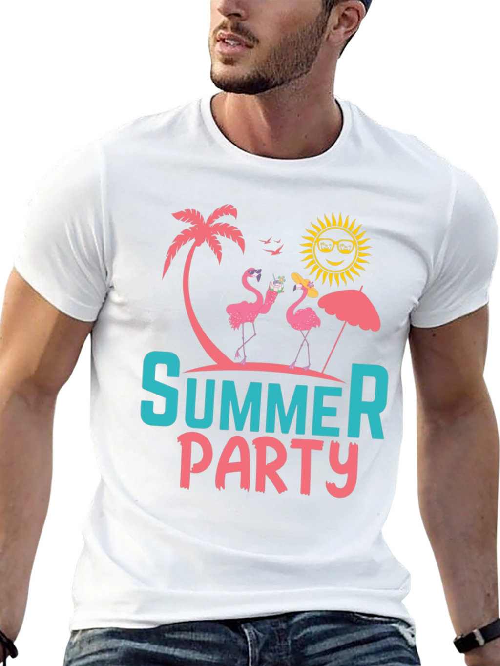 Summer Party Flamingo Graphic Tee