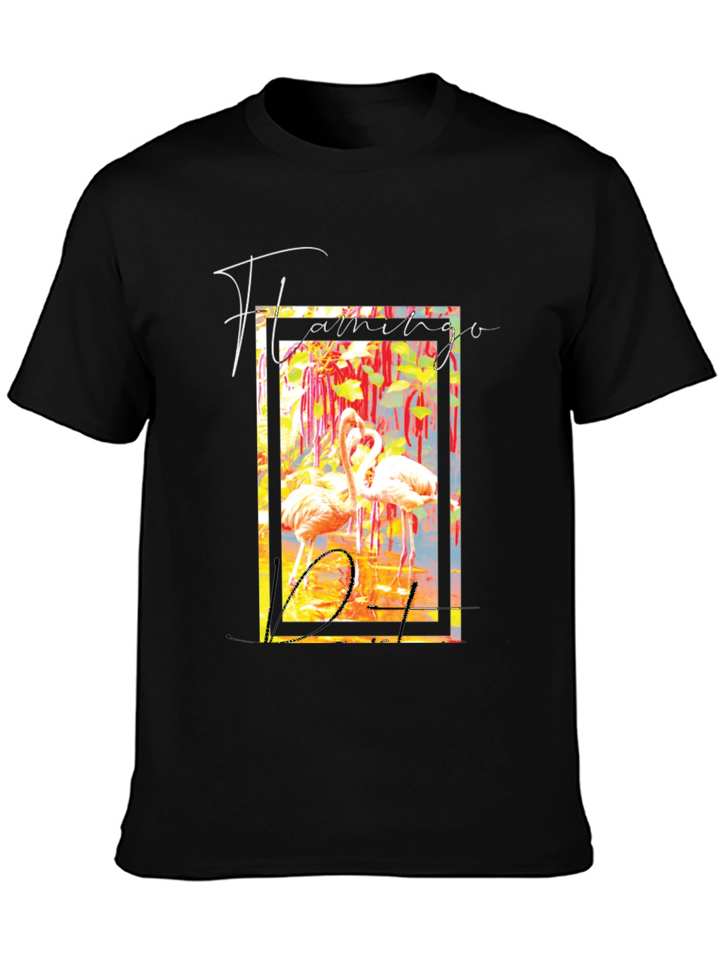 Flamingo District Black Graphic T-Shirt