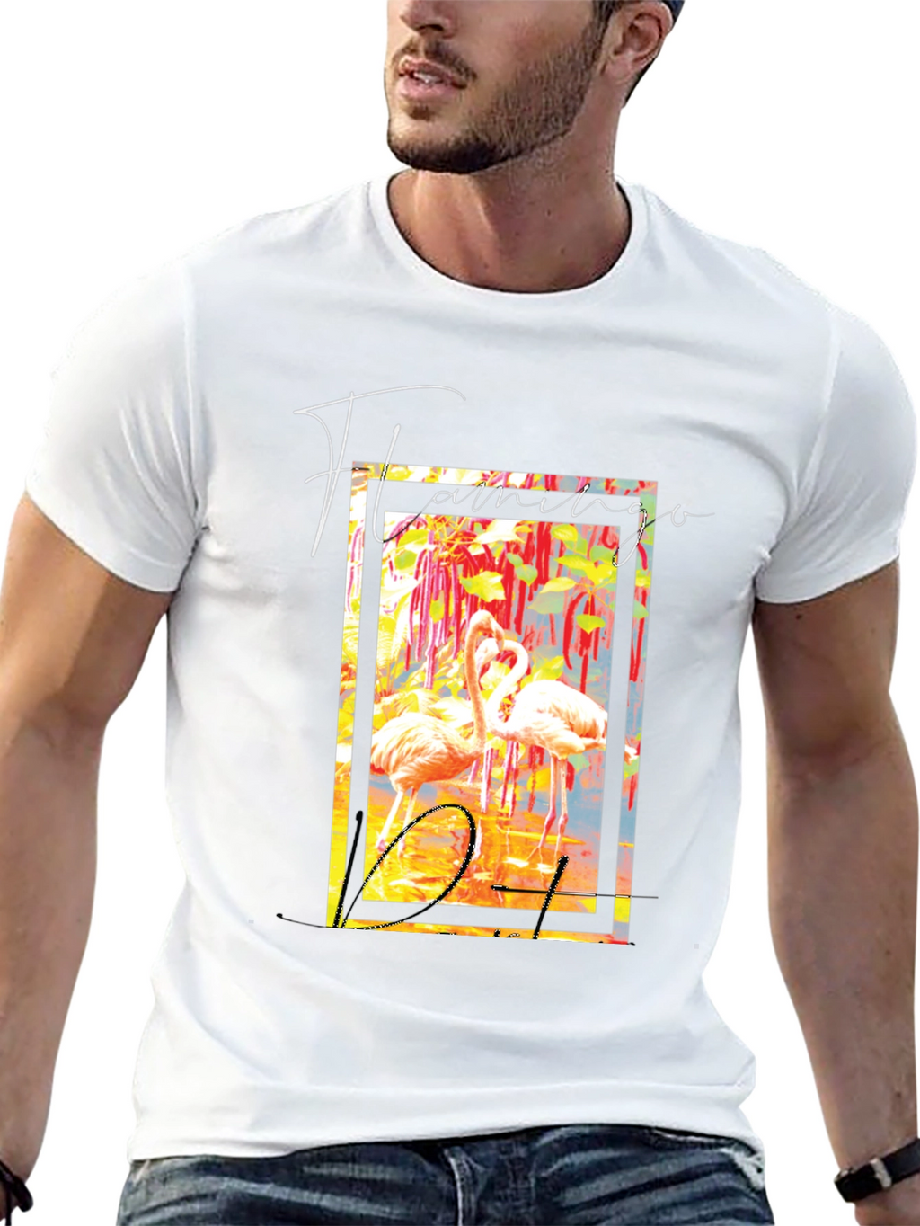 Flamingo District Black Graphic T-Shirt