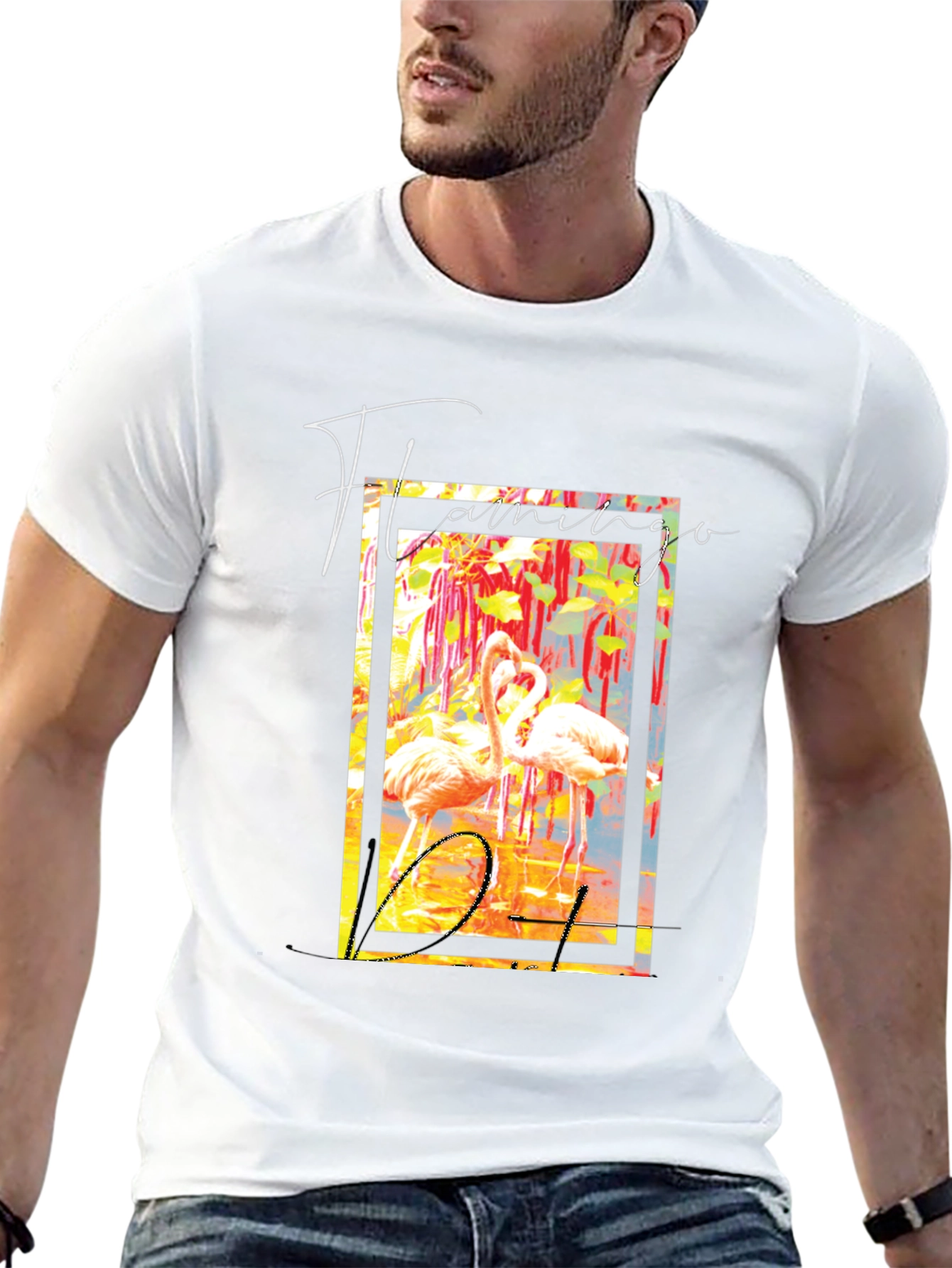Flamingo District Black Graphic T-Shirt