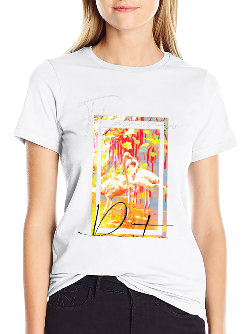 Flamingo District Black Graphic T-Shirt
