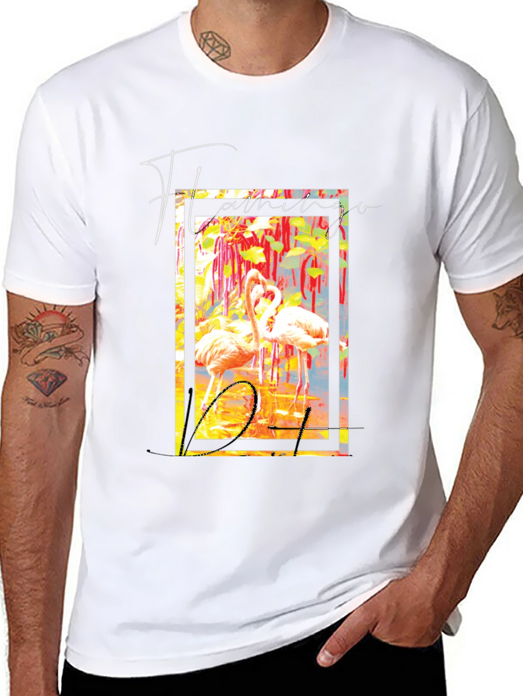 Flamingo District Black Graphic T-Shirt