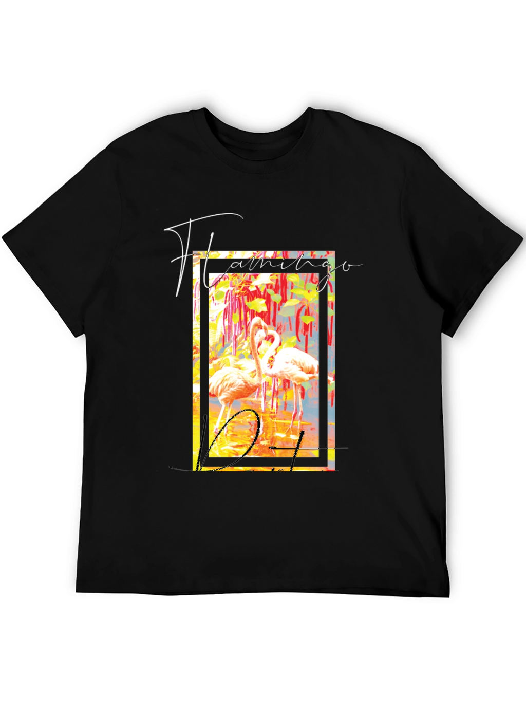 Flamingo District Black Graphic T-Shirt