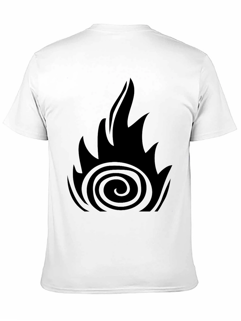 Mens Black Graphic Tee - Fire Design
